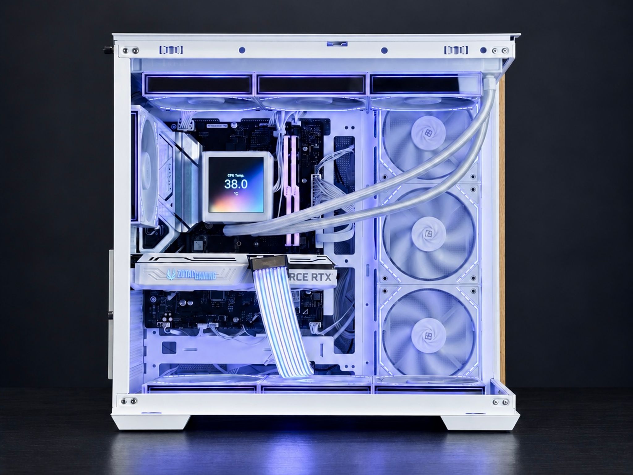 ❄️ White RTX 3070 Gaming PC | i7-12700F | 360mm LCD Liquid Cooling | 1TB NVMe