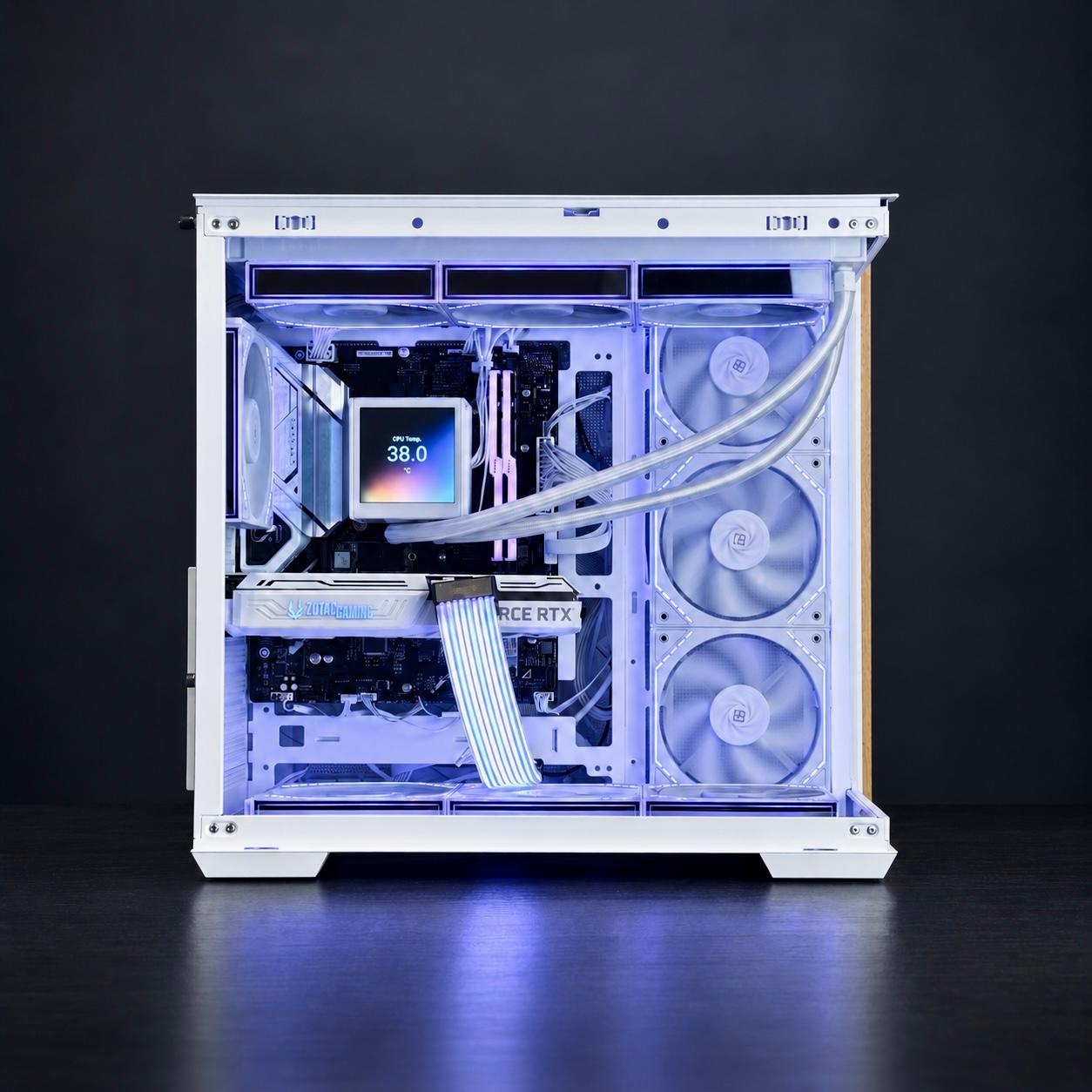 ❄️ White RTX 3070 Gaming PC | i7-12700F | 360mm LCD Liquid Cooling | 1TB NVMe