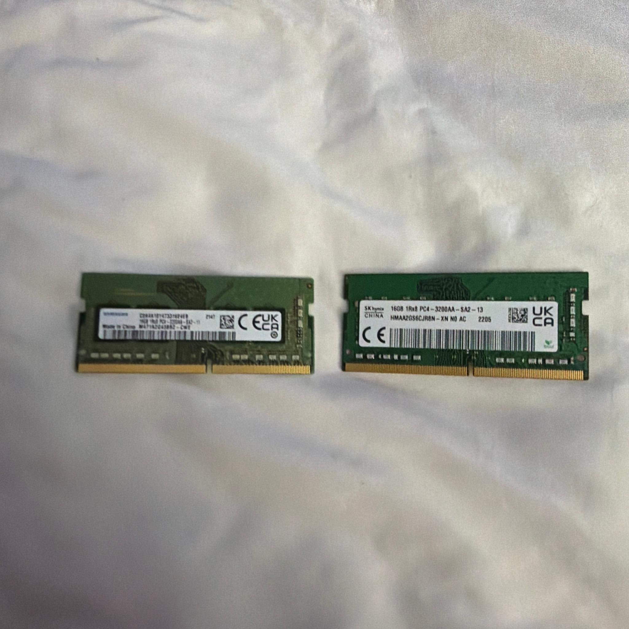 32GB DDR4 3200MT/s So-Dimm 2x16GB Samsung/SK Hynix