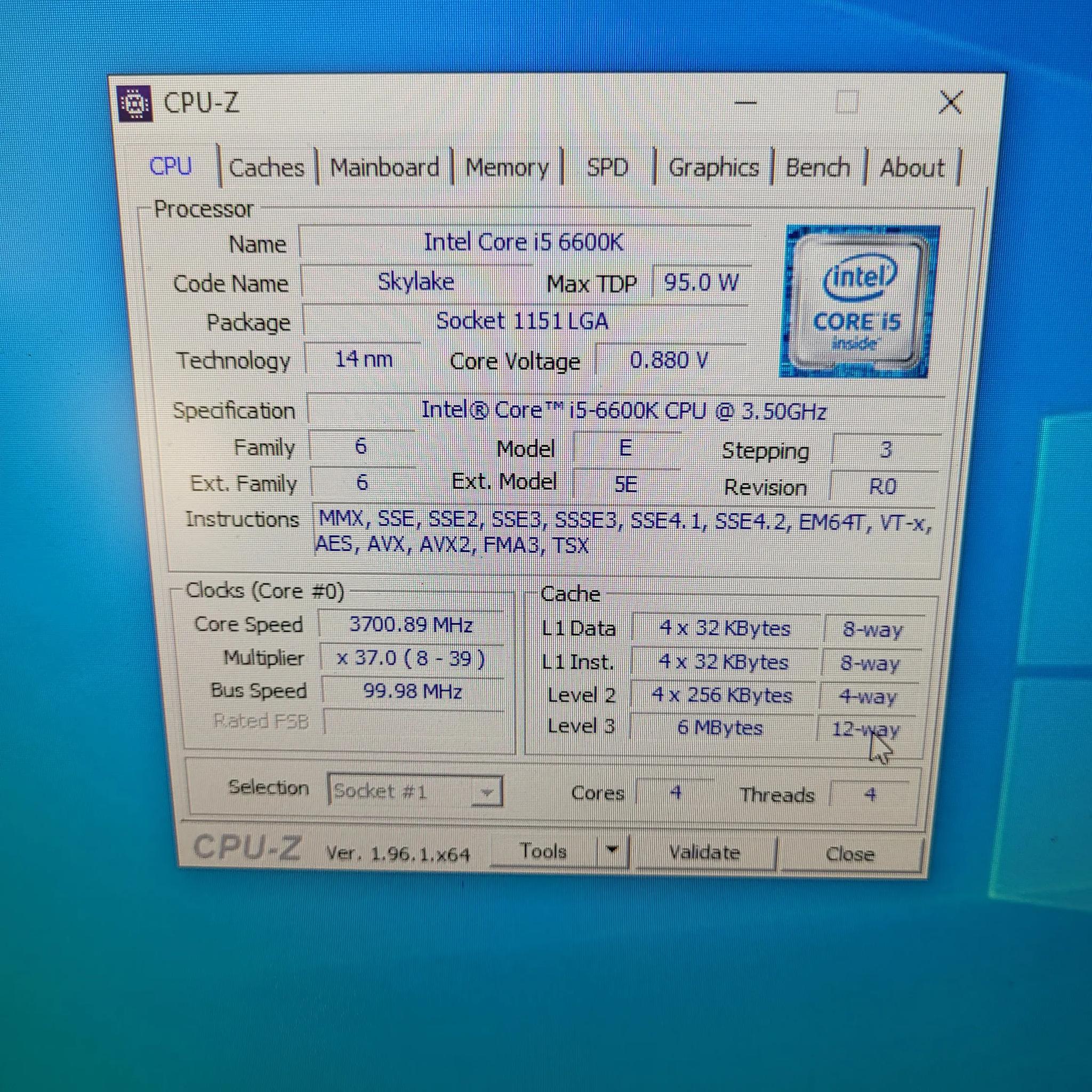 Intel i5-6600k