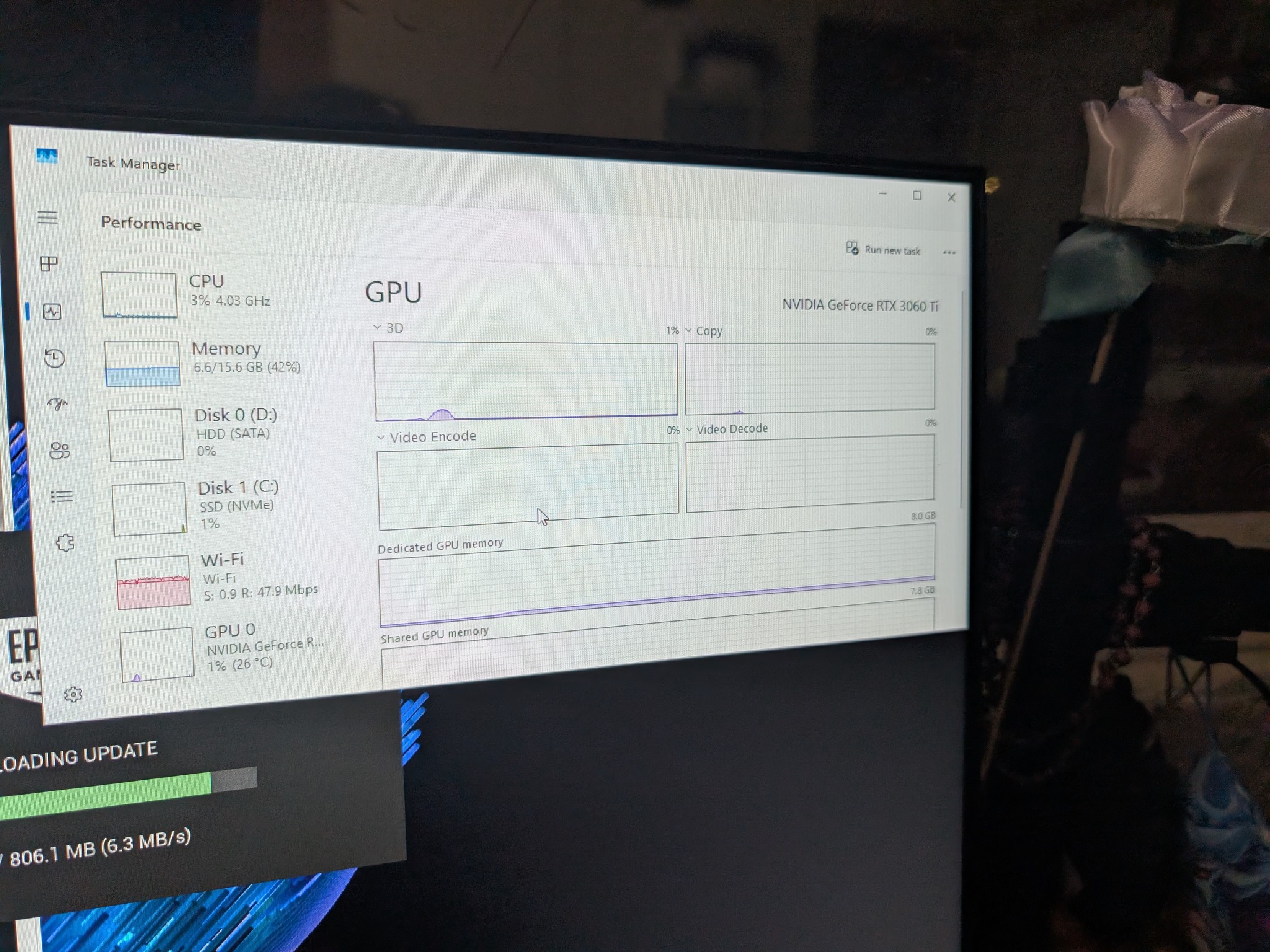 GAMING PC  RYZEN 7 5700G | RTX 3060TI | 16GB DDR4| 512Gb SSD | 1tb HDD | WiFi