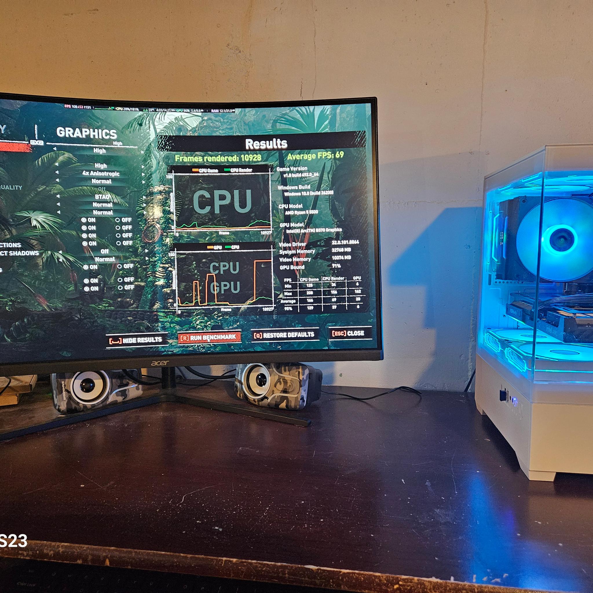 🔥 Ryzen 5 5500 + Arc B570 Gaming PC | 32GB RAM | 1TB Gen3 NVMe SSD | ARGB Build | Ready to Game!
