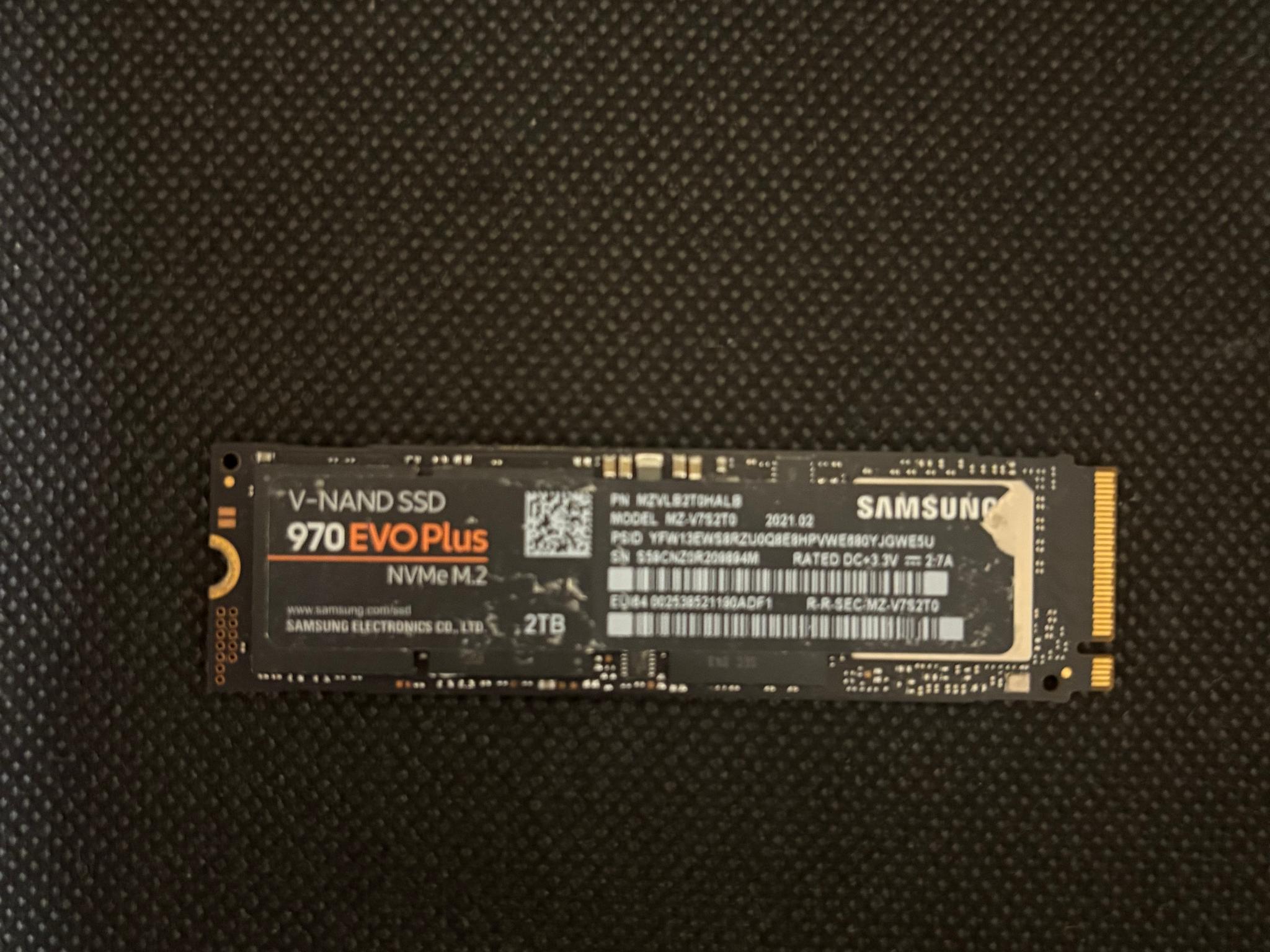 Samsung 970 evo plus ssd 2.TB nvme