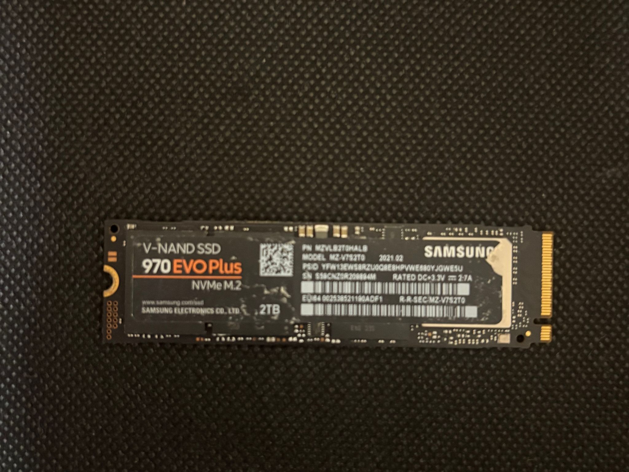 Samsung 970 evo plus ssd 2.TB nvme