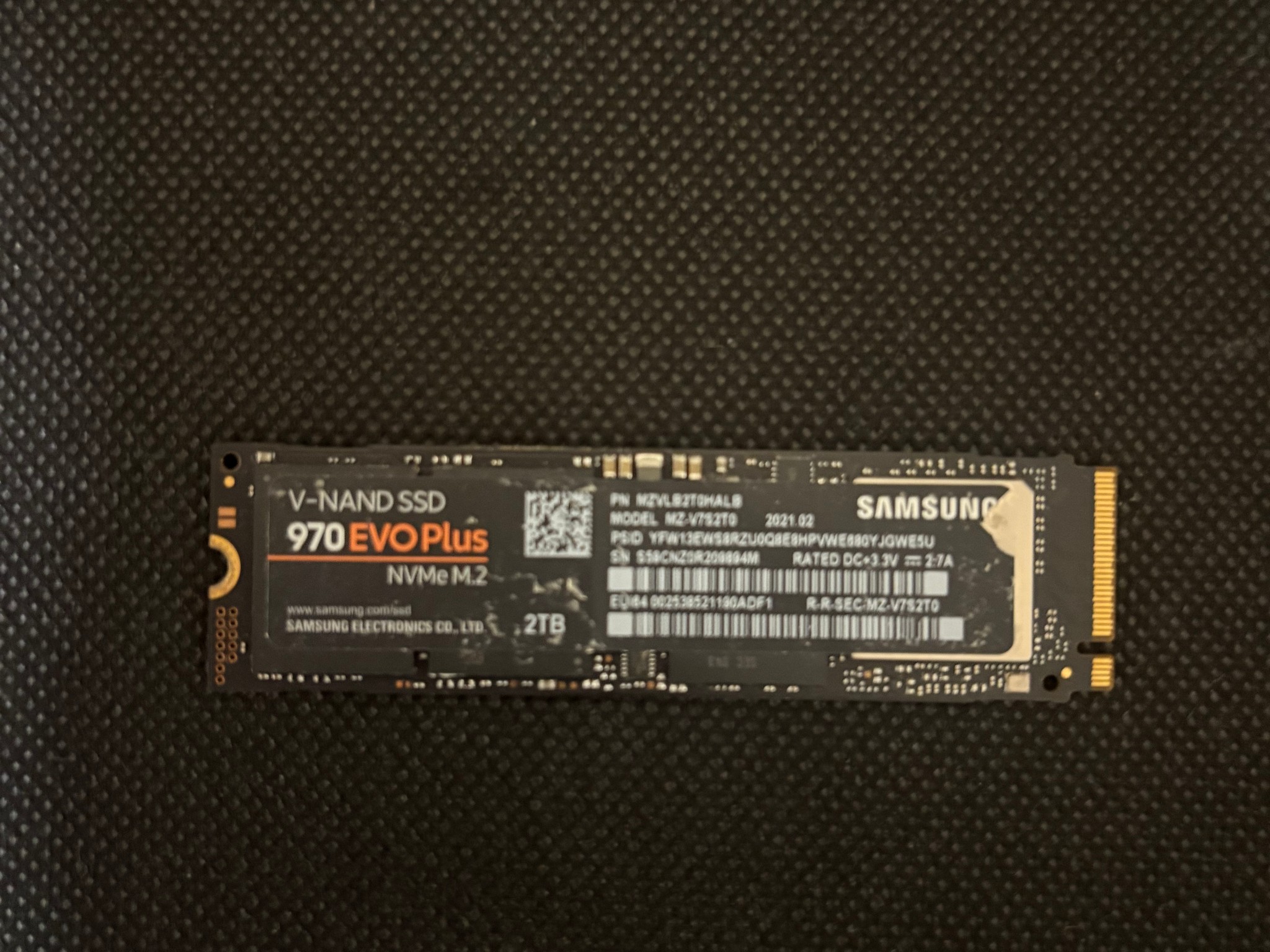 Samsung 970 evo plus ssd 2.TB nvme