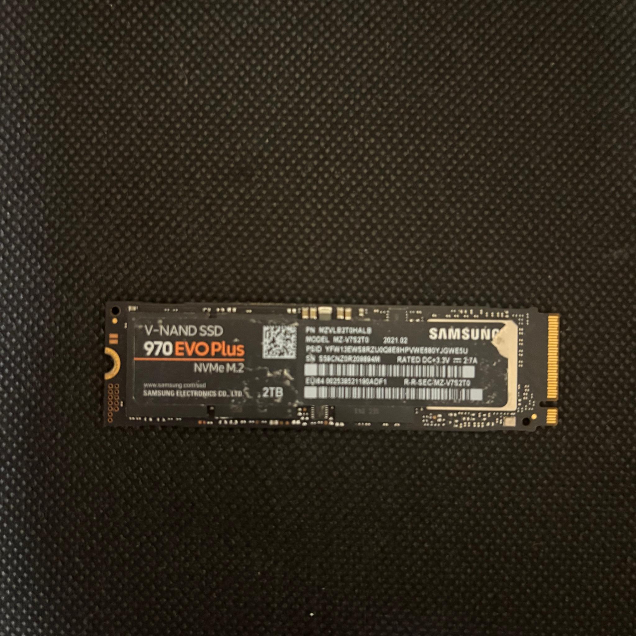 Samsung 970 evo plus ssd 2.TB nvme