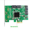 4 Port SATA III Expansion Card LP Bracket 6Gbps SATA 3.0 Controller PCI Express x1 Marvell 9215