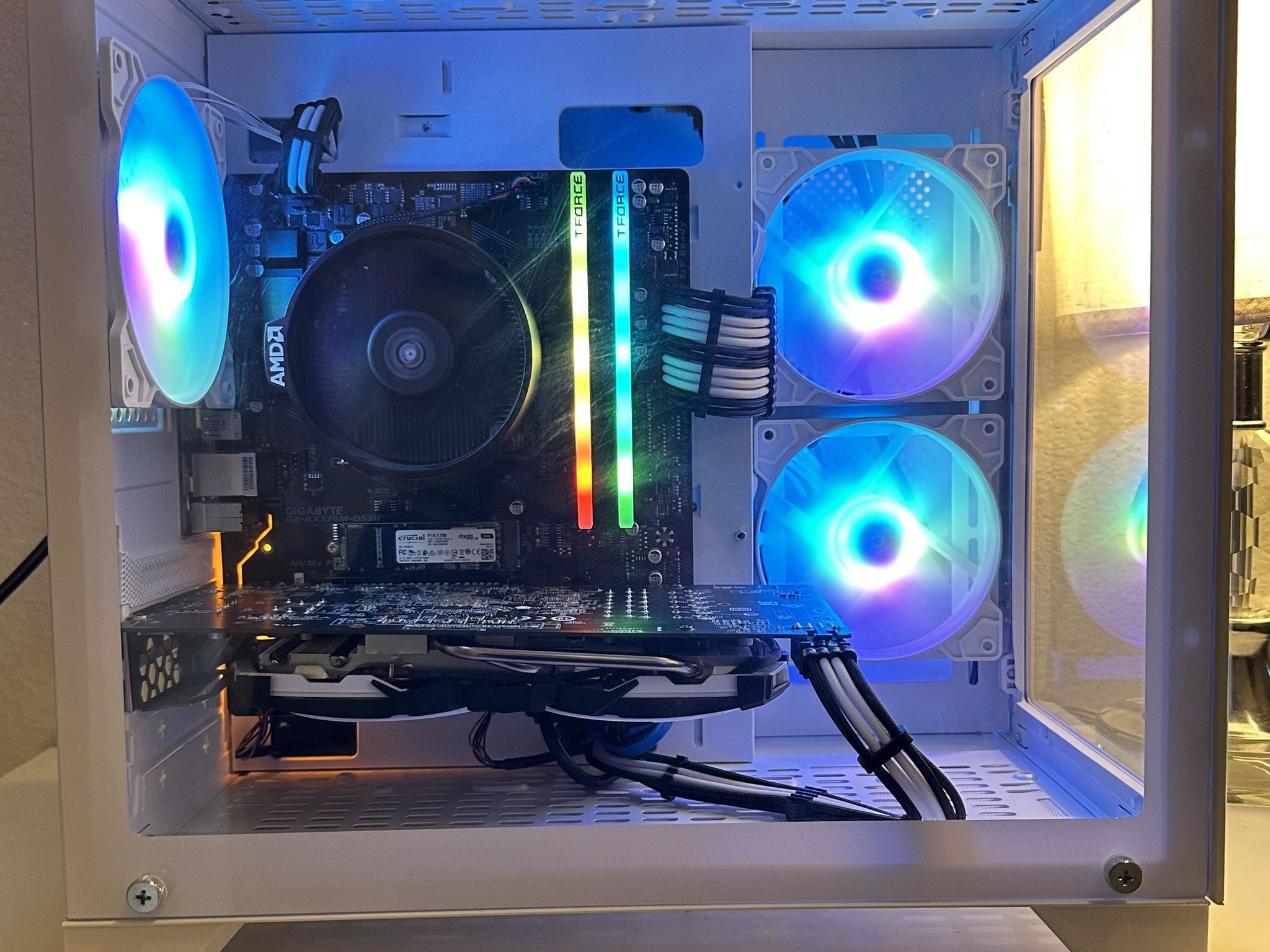 High-Performance Gaming PC - Ryzen 5 2600X, 16GB RAM, RX 580, 500GB NVMe SSD, 1TB HDD