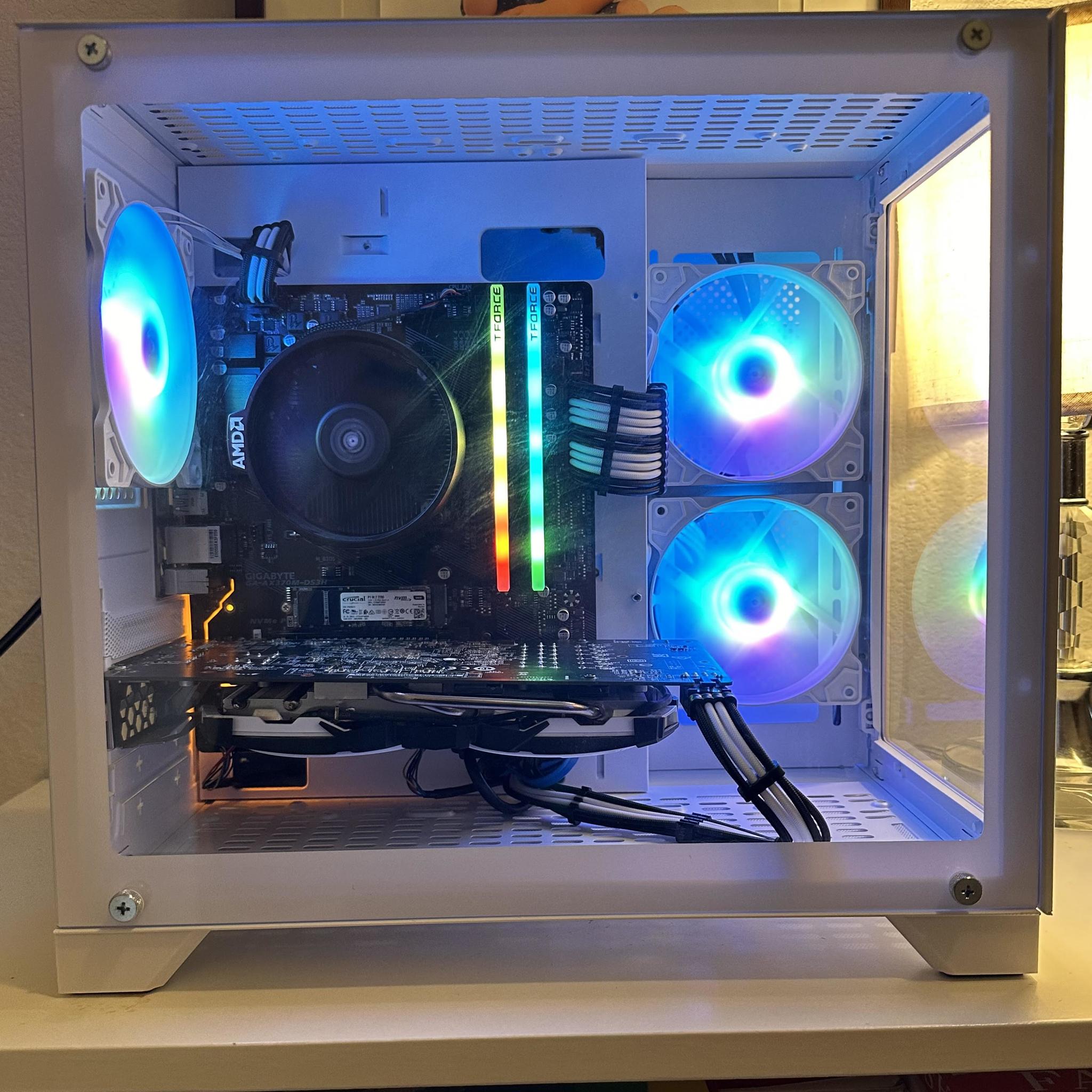High-Performance Gaming PC - Ryzen 5 2600X, 16GB RAM, RX 580, 500GB NVMe SSD, 1TB HDD