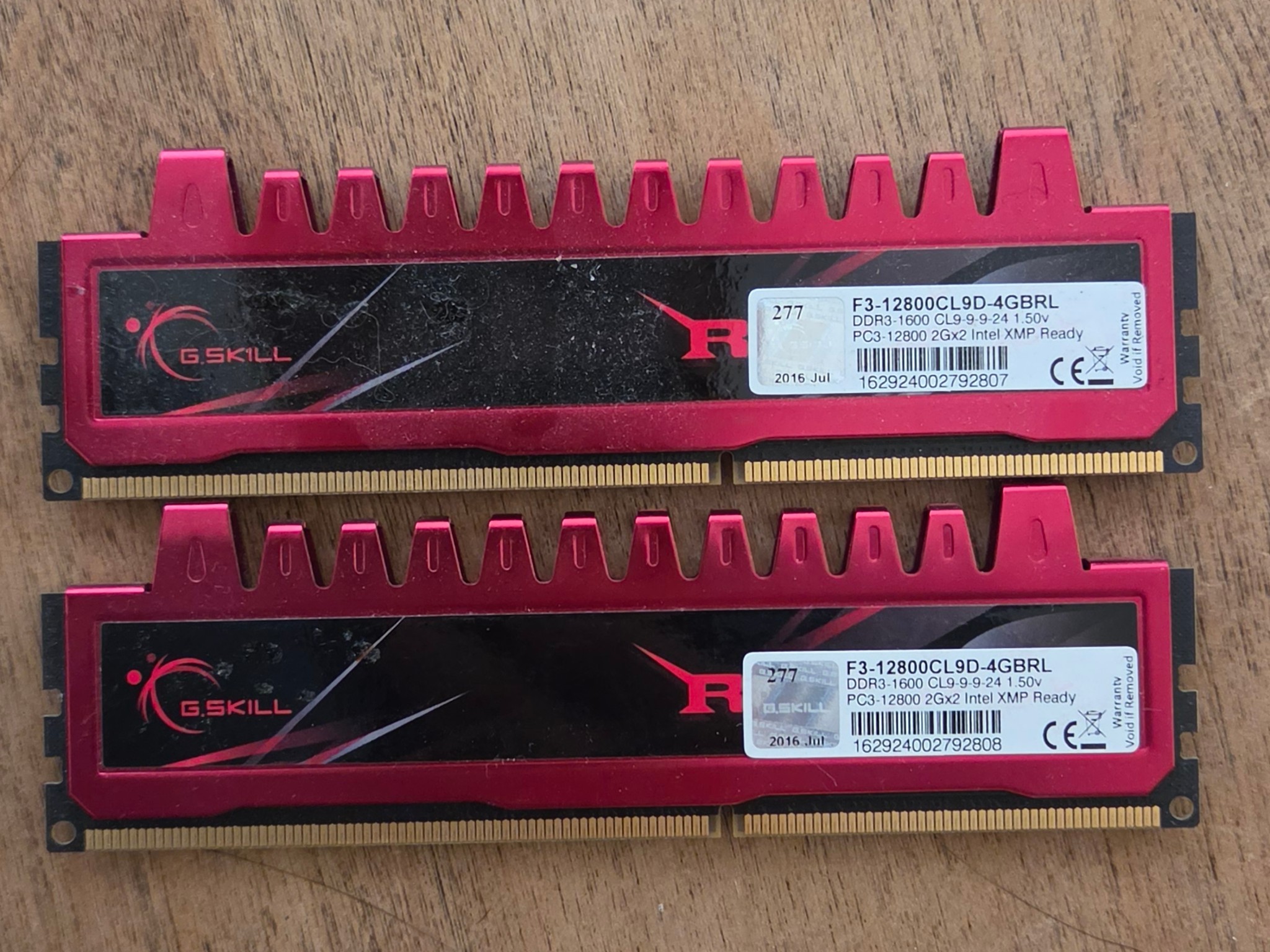 Used G.skill ripjaws DDR3 Ram set