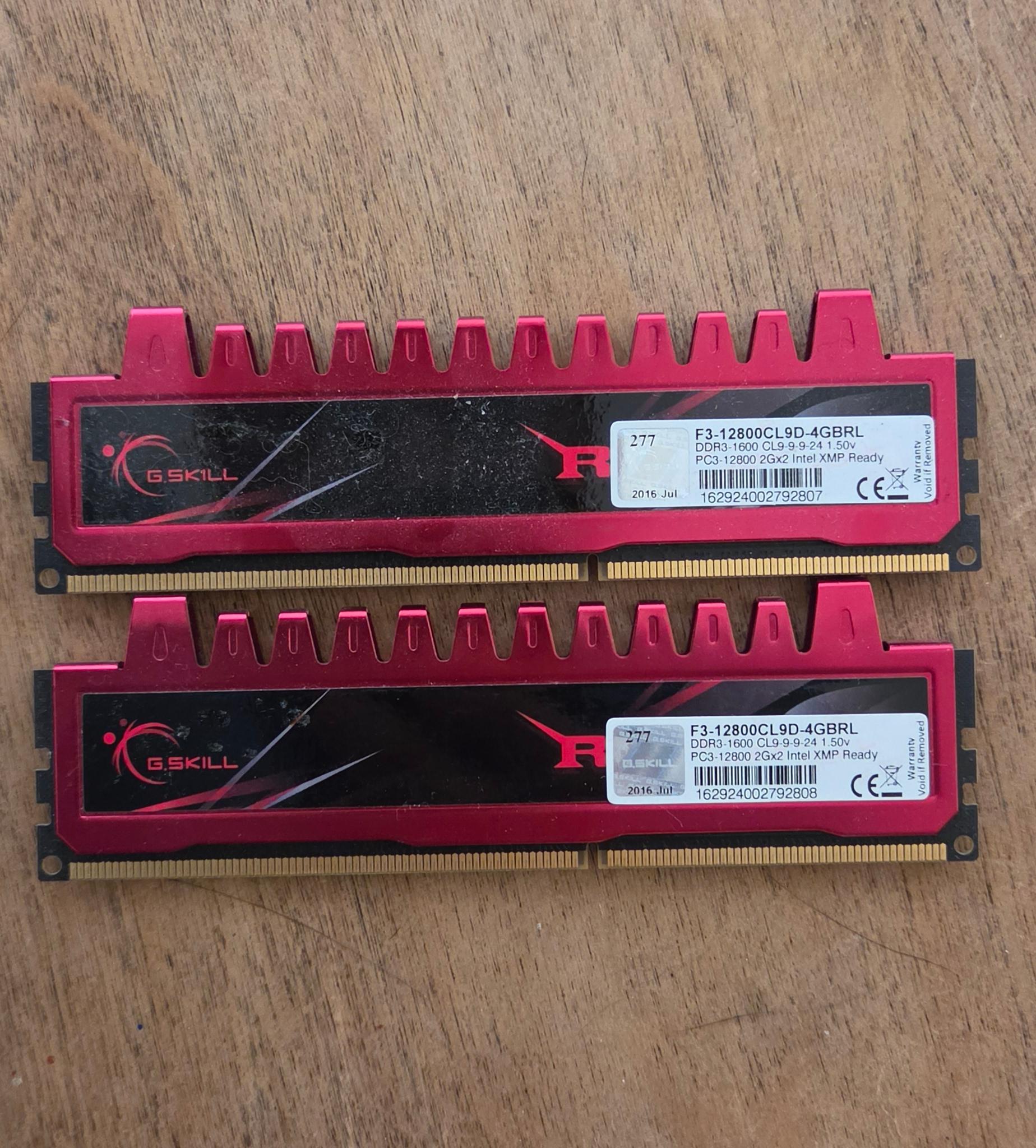 Used G.skill ripjaws DDR3 Ram set