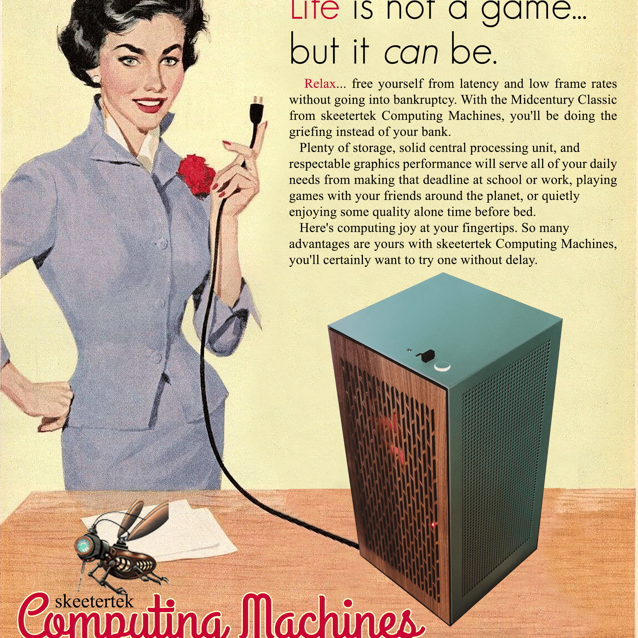 Midcentury Classic: 10400F, 32Gb, RTX 3070, Z490i, Noctua air cooler, WiFi/BT, 650W 1.5Tb