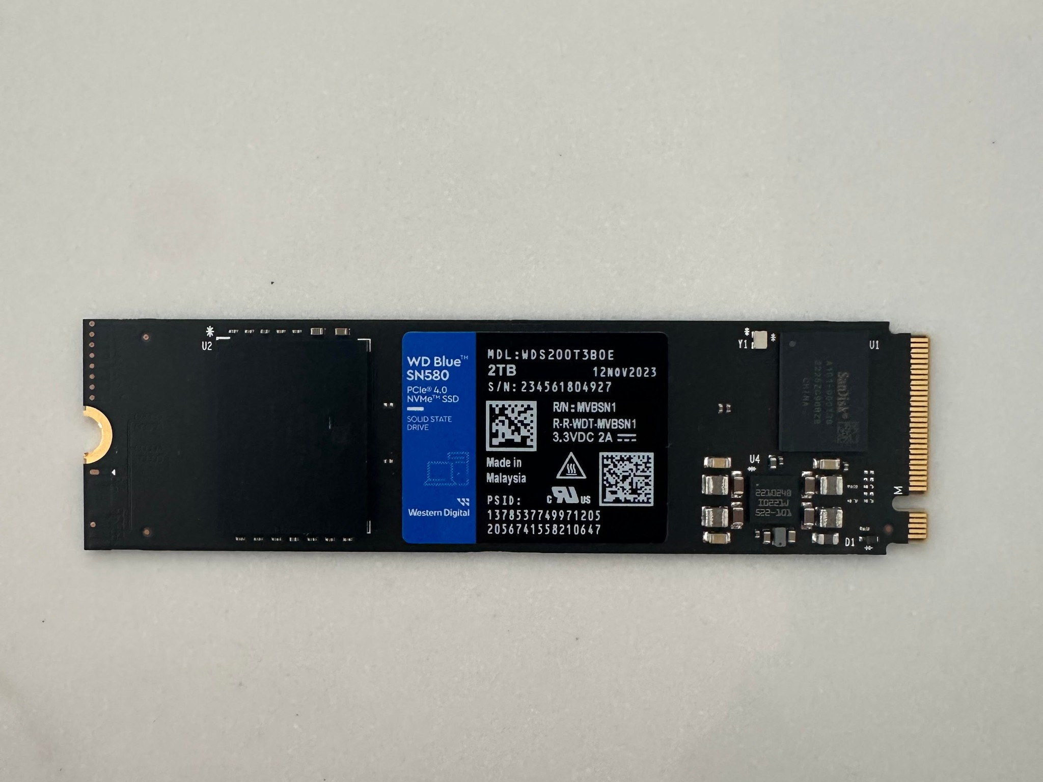 Western Digital Blue SN580 256GB