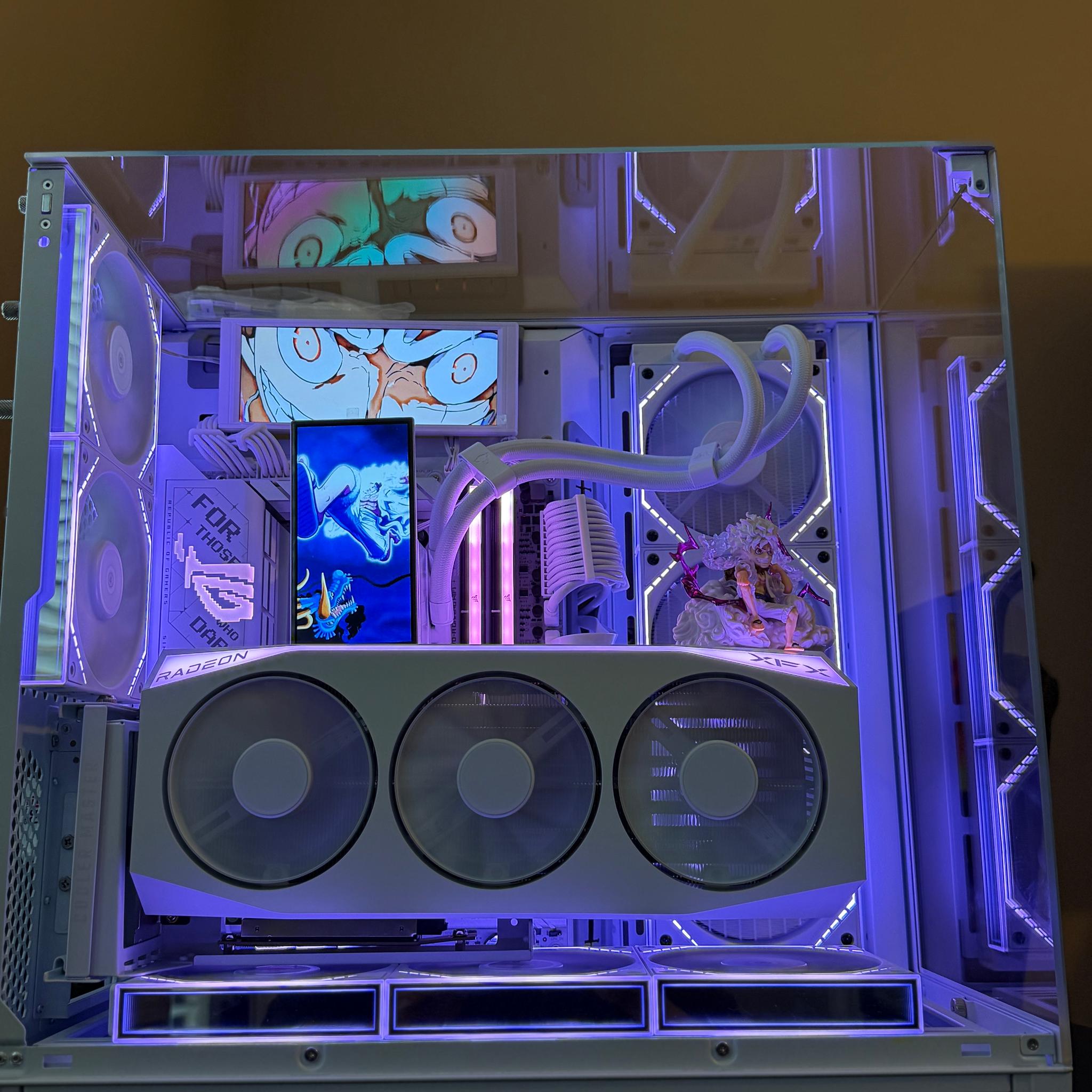 🔥 Luffy Gear 5 White 4K Gaming PC – 9800X3D + RX 9070 XT 🔥