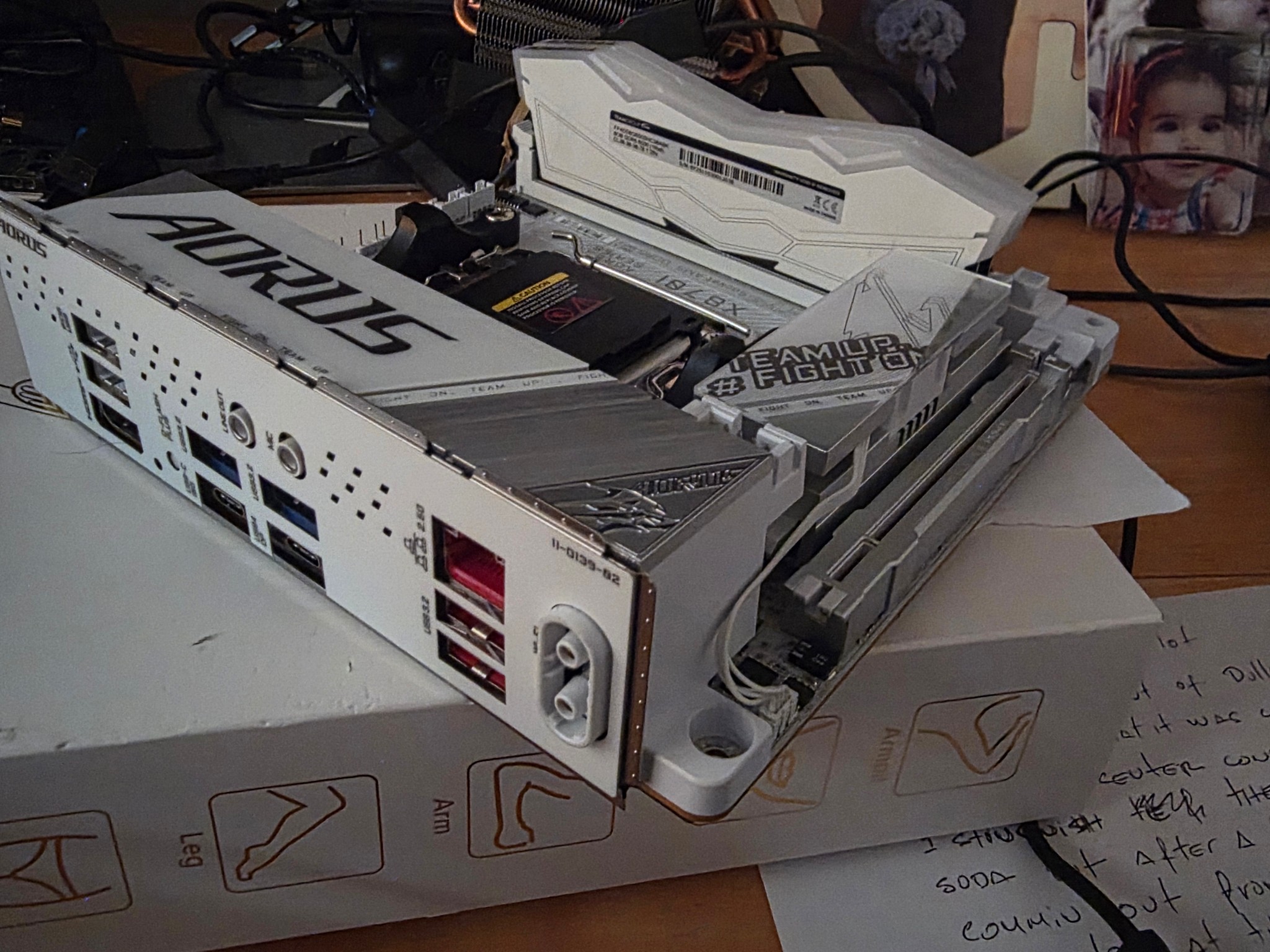 Gigabyte X870i Aorus Pro ICE + 7900X + 16Gb team elite RBG White