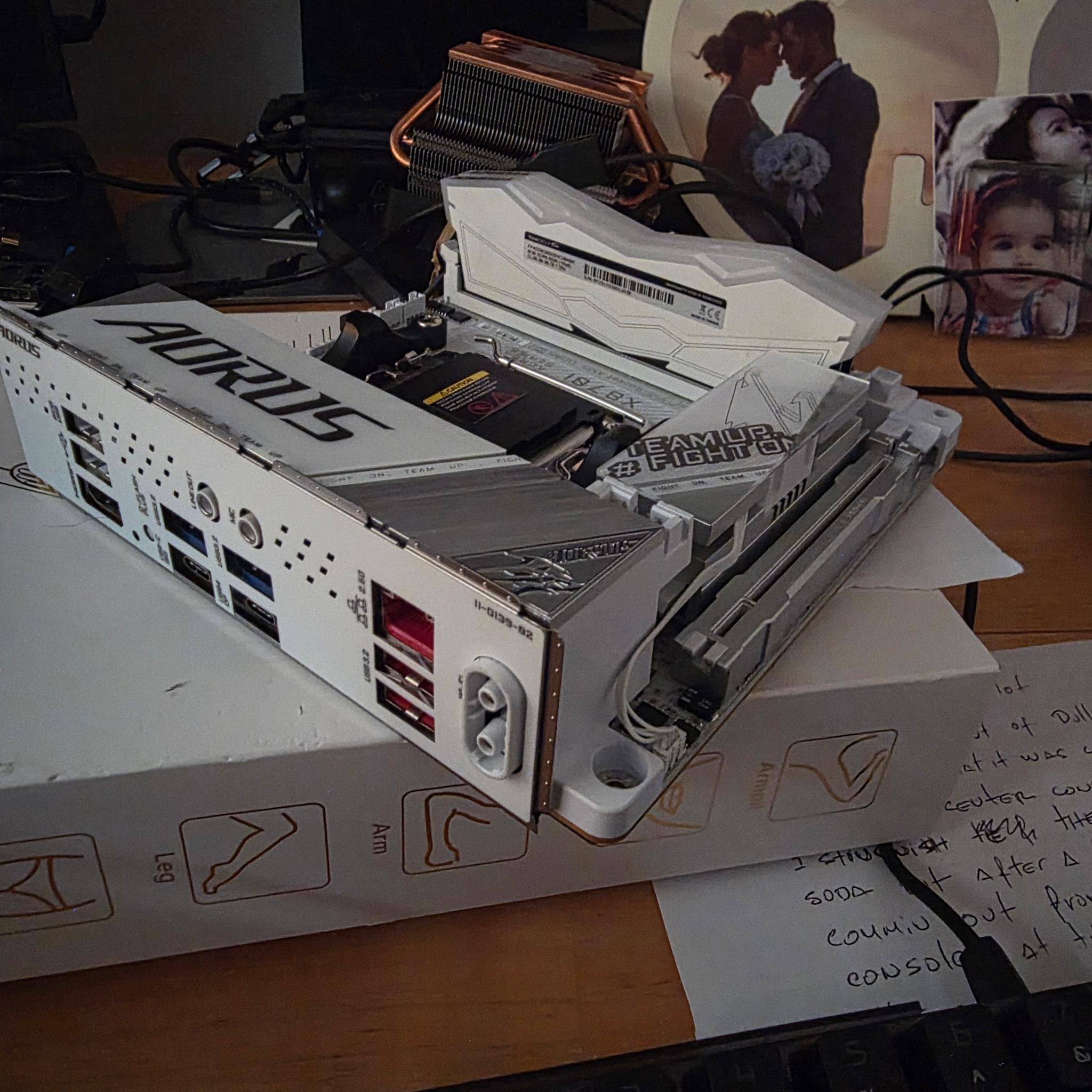 Gigabyte X870i Aorus Pro ICE + 7900X + 16Gb team elite RBG White