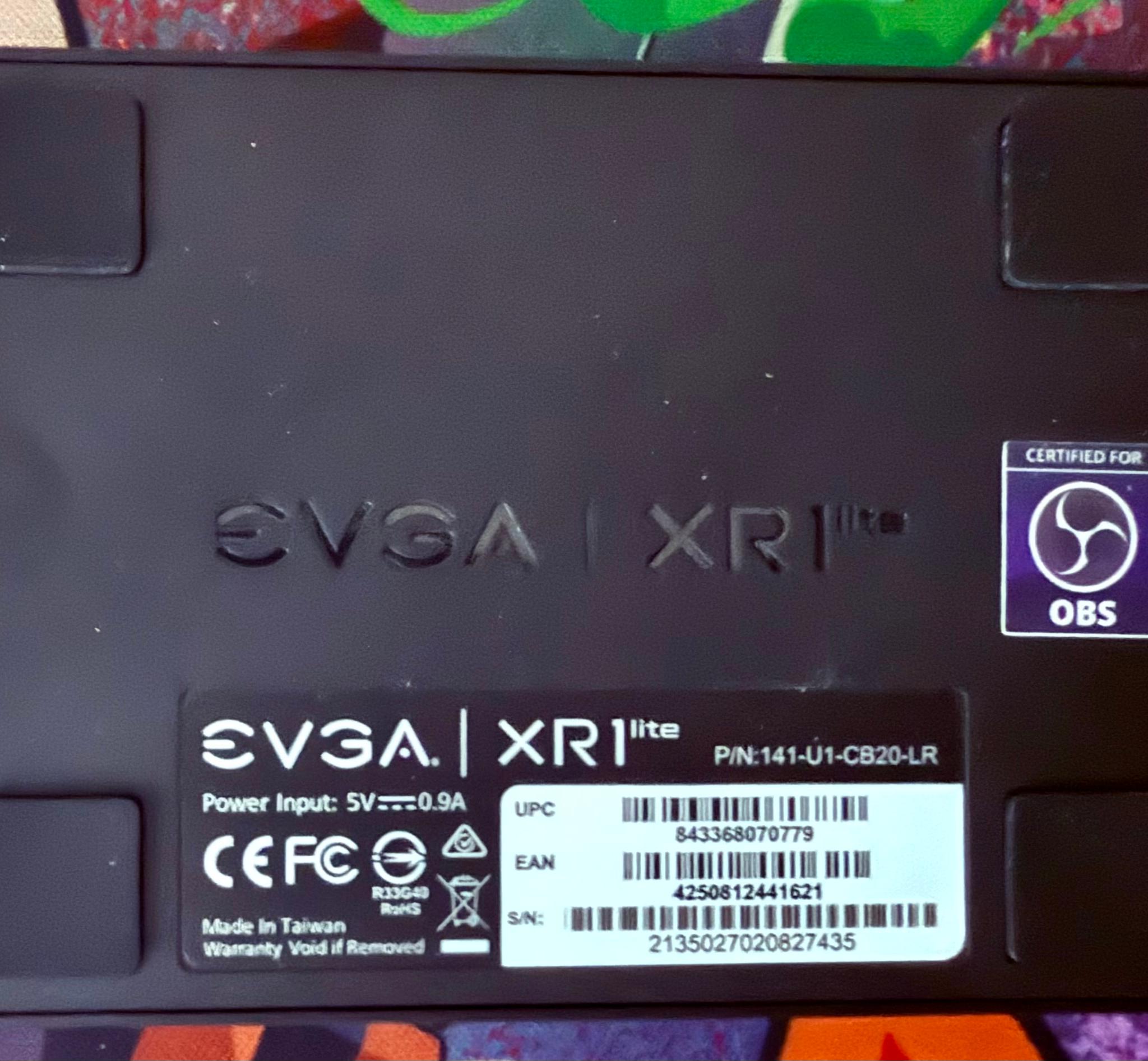 EVGA XR1 Lite Capture Card
