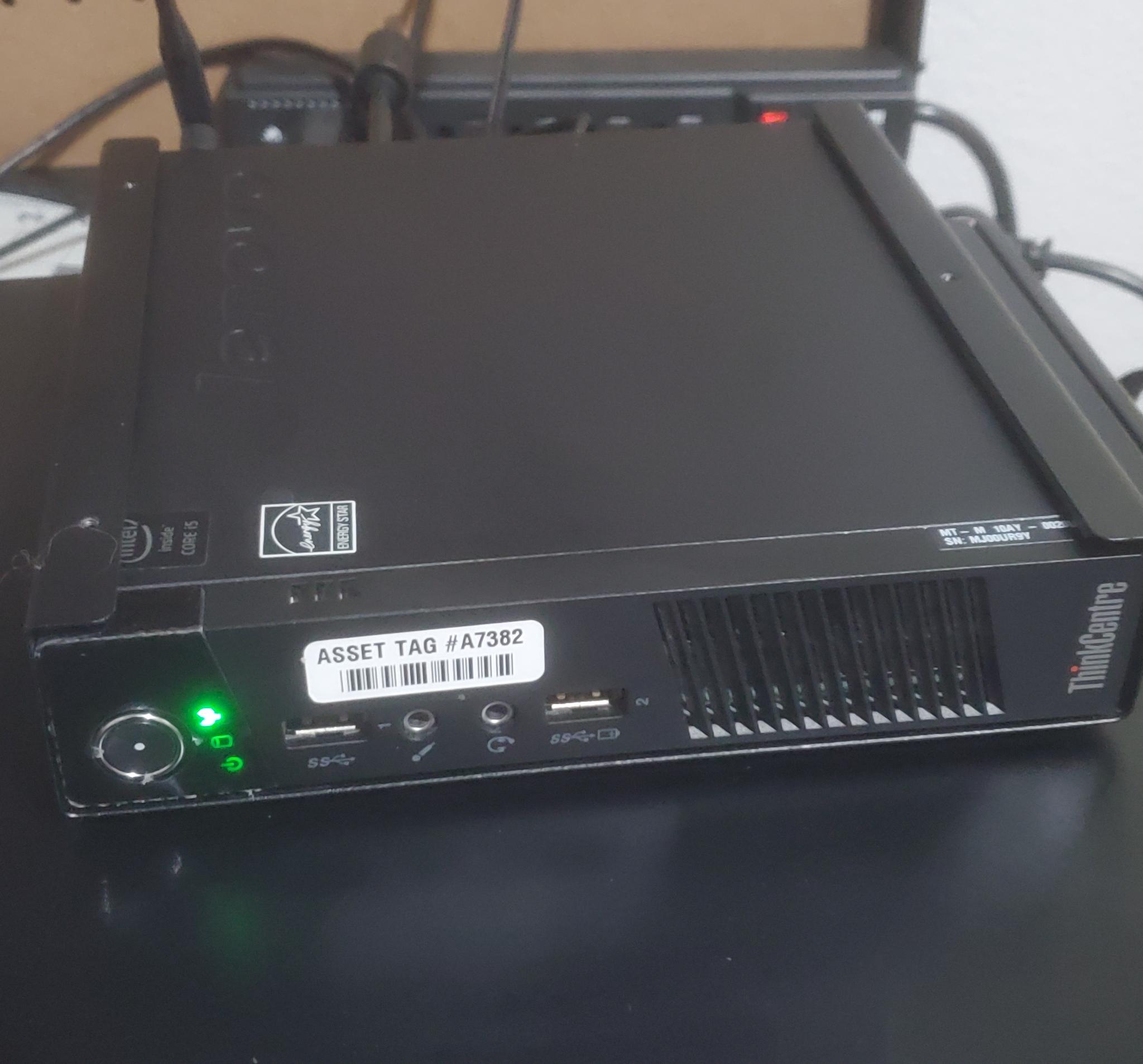 VESA-mountable Lenovo Thinkcentre Tiny Office/Home PC, i5-4570T 2C/4T, 6Gb RAM, 128Gb SSD