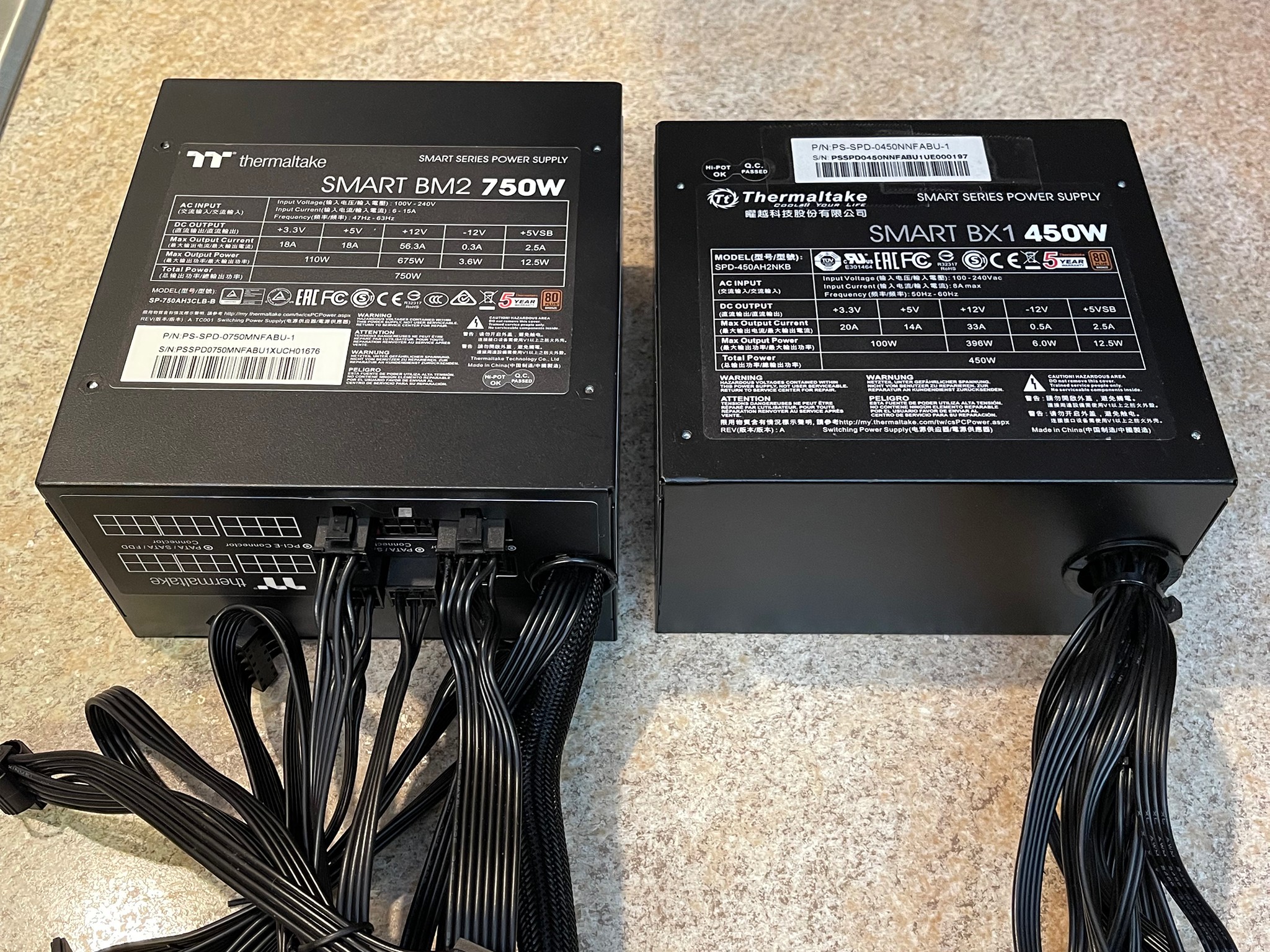 Thermaltake 750W & 450W Bronze PSU