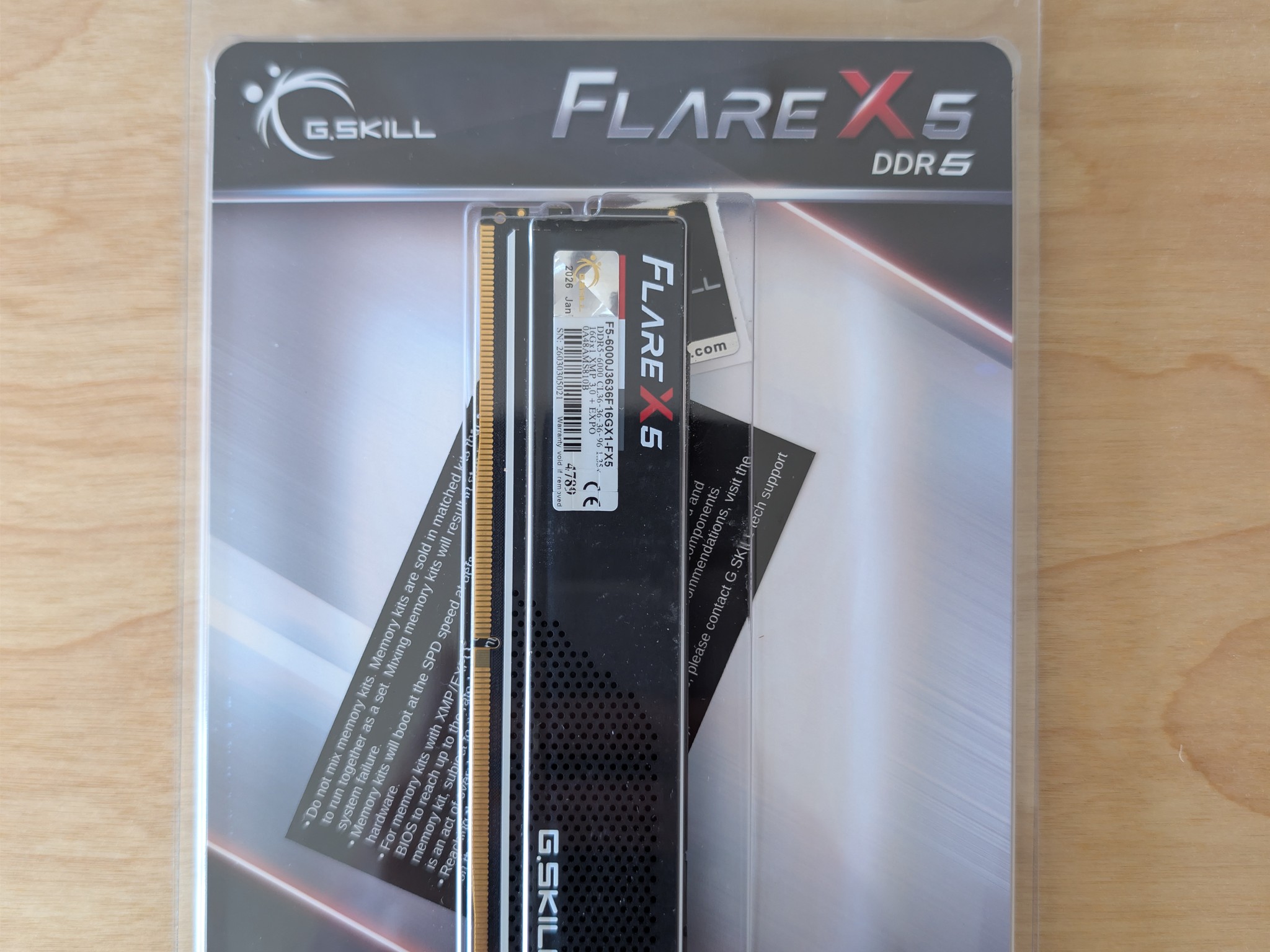 G.SKILL Flare X5 16GB DDR5-6000 CL36 | AMD EXPO/ Intel XMP 3.0 | Brand New Factory Sealed