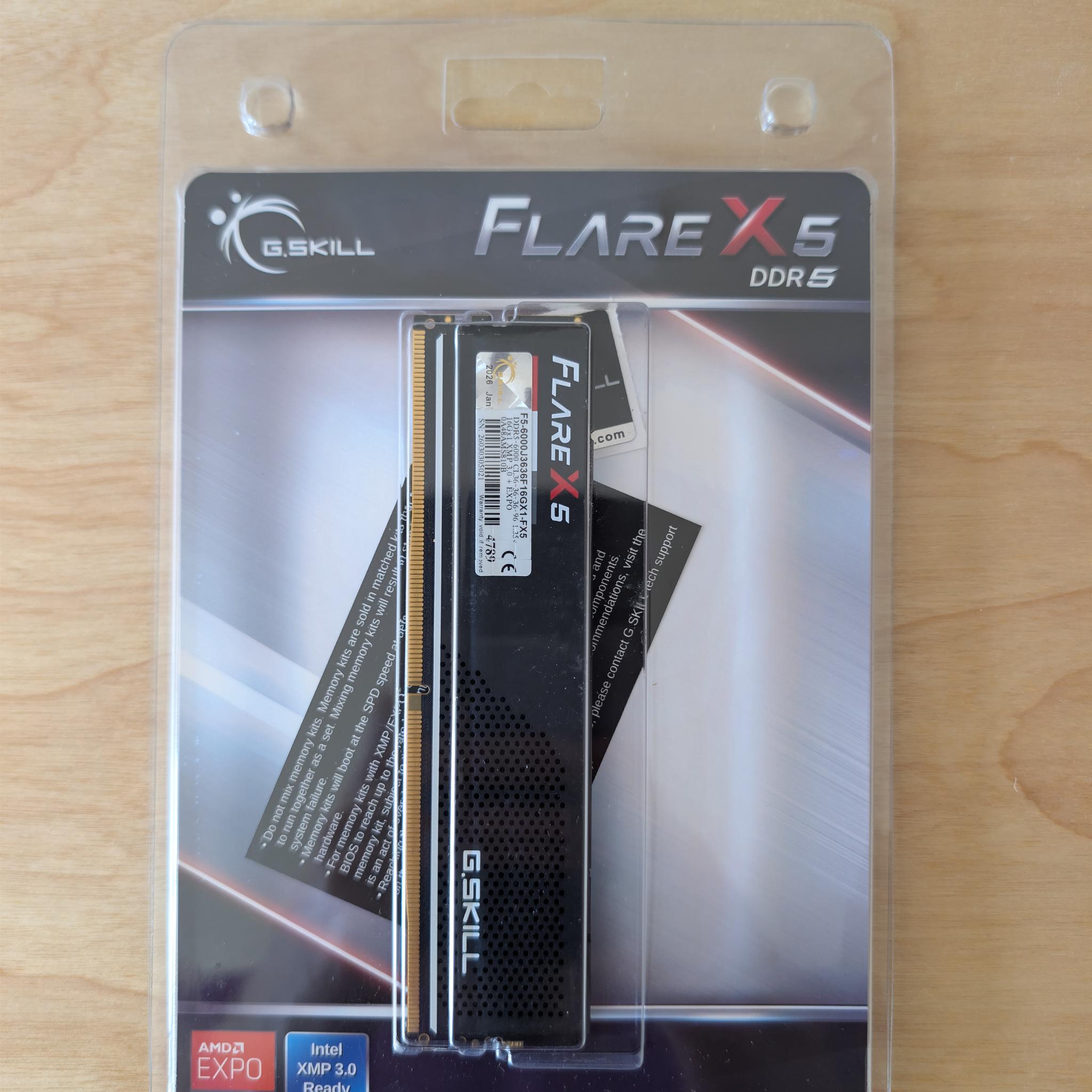 G.SKILL Flare X5 16GB DDR5-6000 CL36 | AMD EXPO/ Intel XMP 3.0 | Brand New Factory Sealed