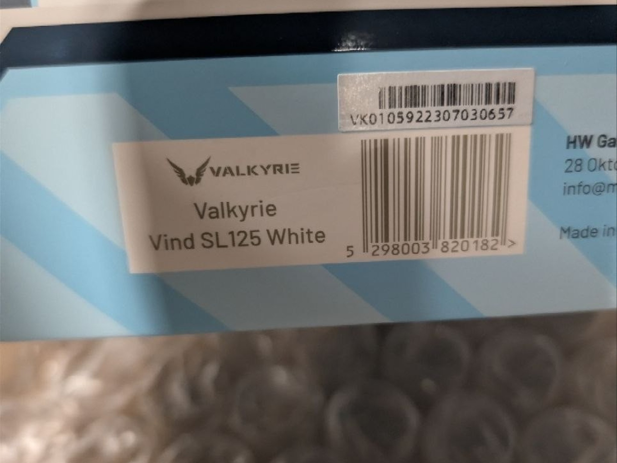 Valkyrie Vind SL125 CPU Air Cooler - White (VK-AIRSL125W)
