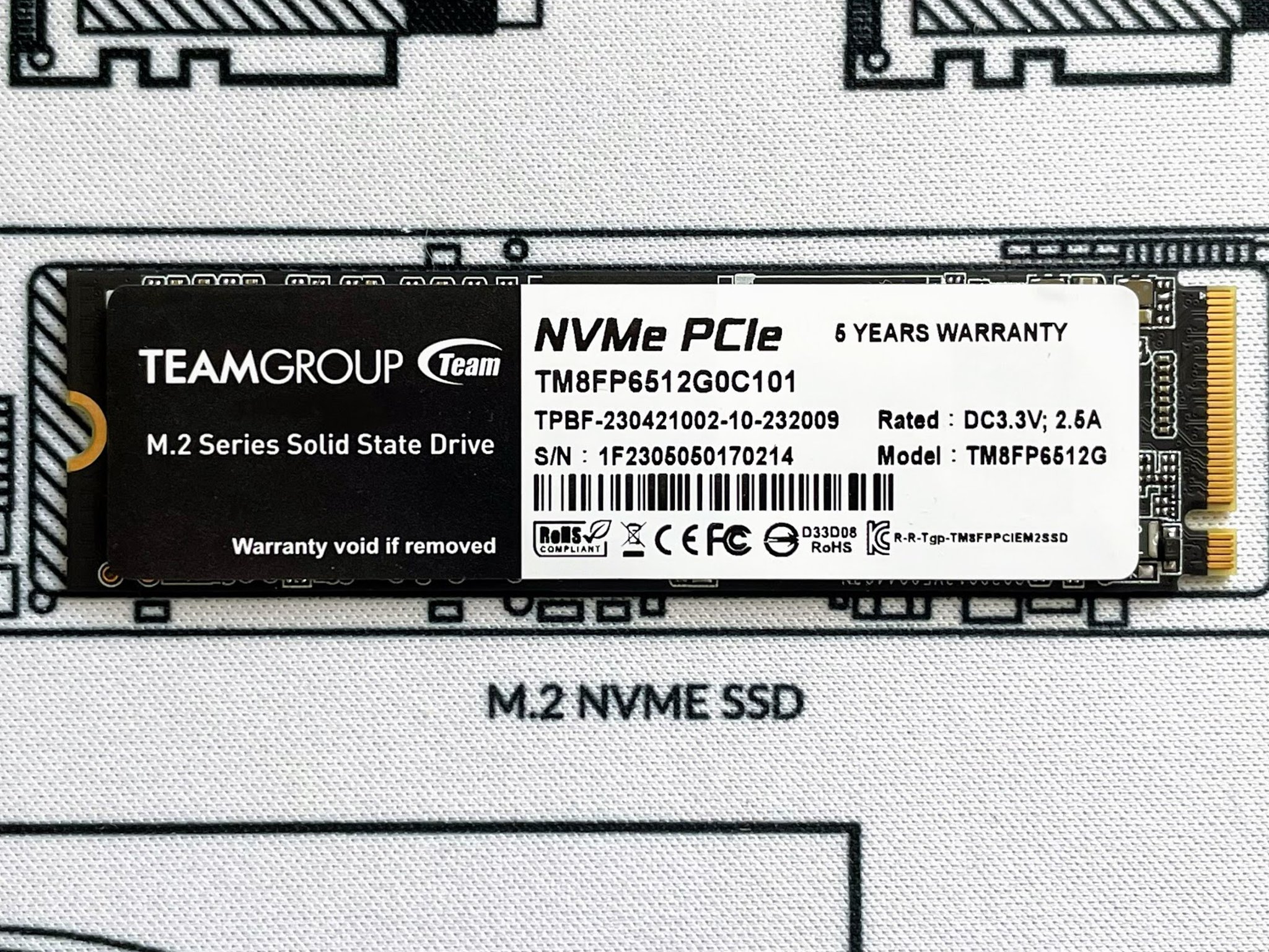 Team Group MP33 500GB NVMe PCIe Gen3 x 4 M.2 2280 Internal M.2 SSD High Performance