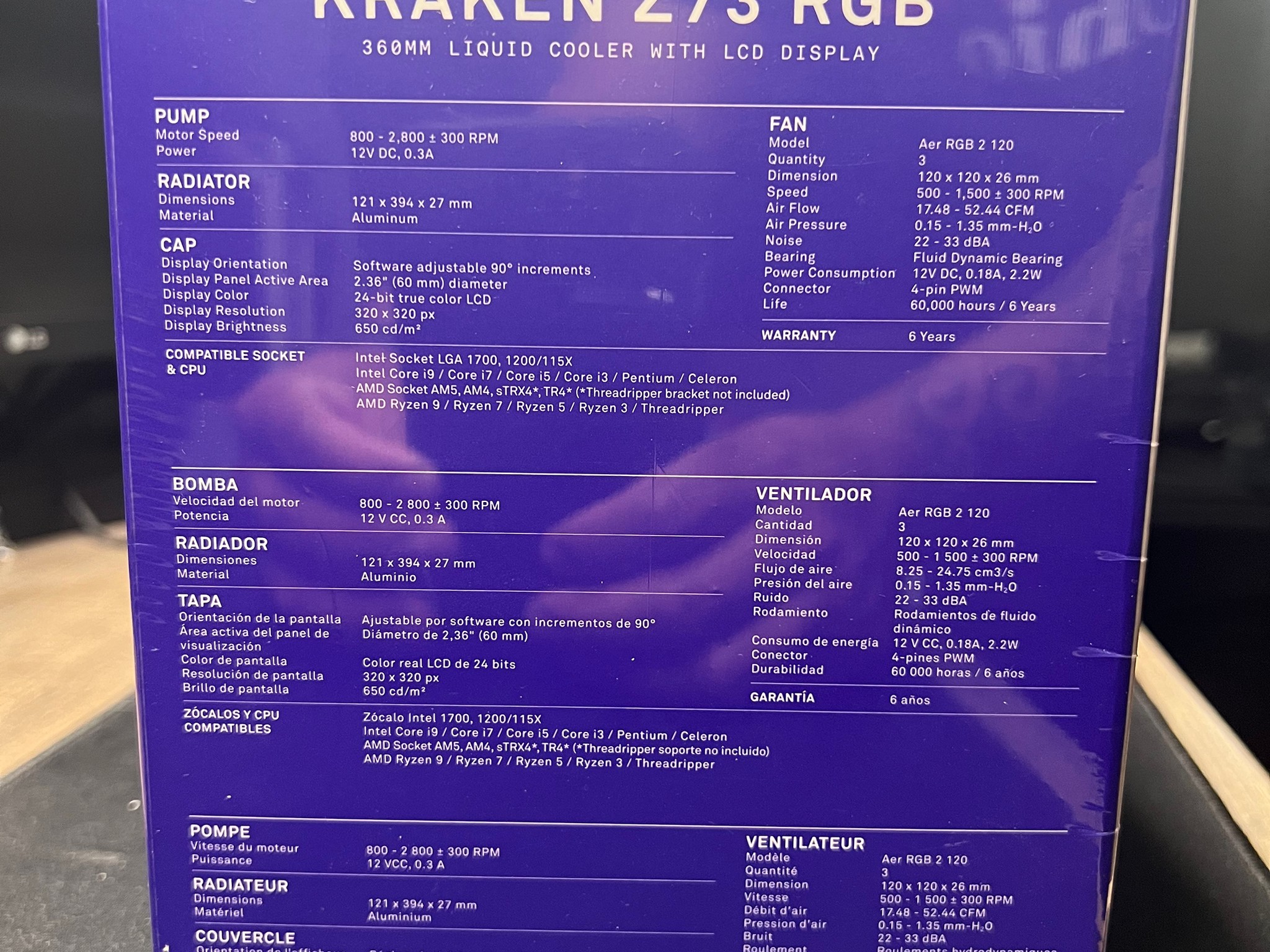 NZXT Kraken Z73 RGB Black 360mm *SEALED, BRAND NEW*