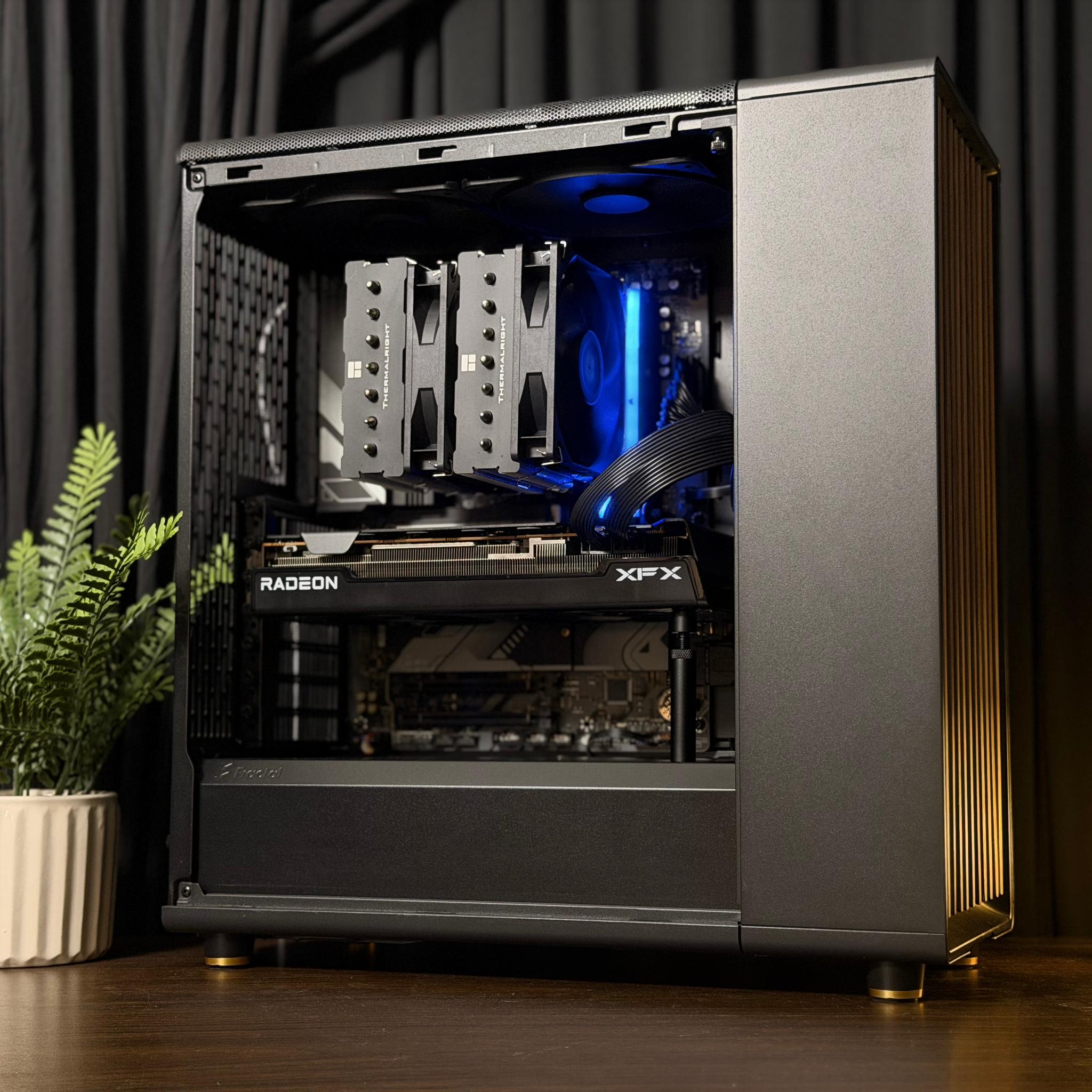 High-End Stealth PC | Ryzen 7 9700X / 64GB 6000MHz Memory / RX 7800XT / 2TB NVME SSD / 1TB HDD