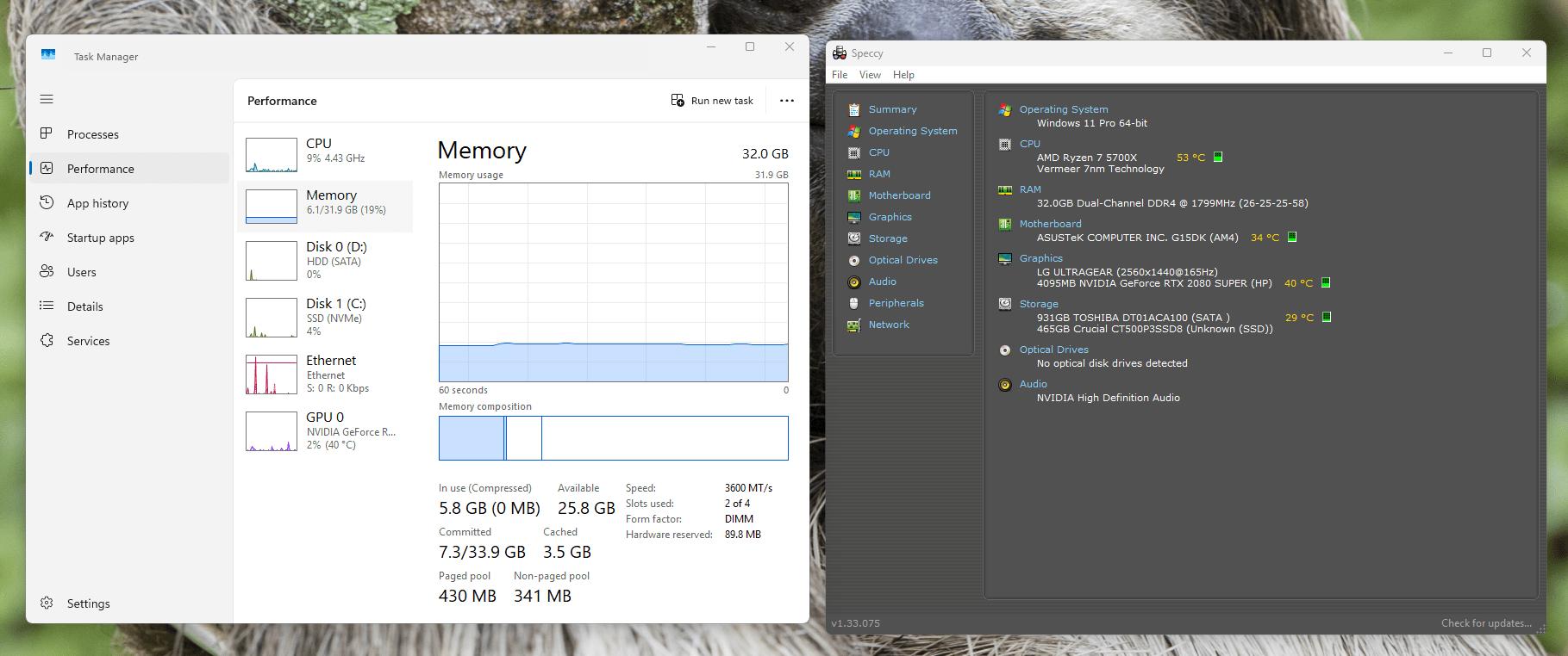 ASUS RGB 1440P Slayer! | Ryzen 7 5700X | RTX 2080 Super | 32GB DDR4 | 1.5TB SSD
