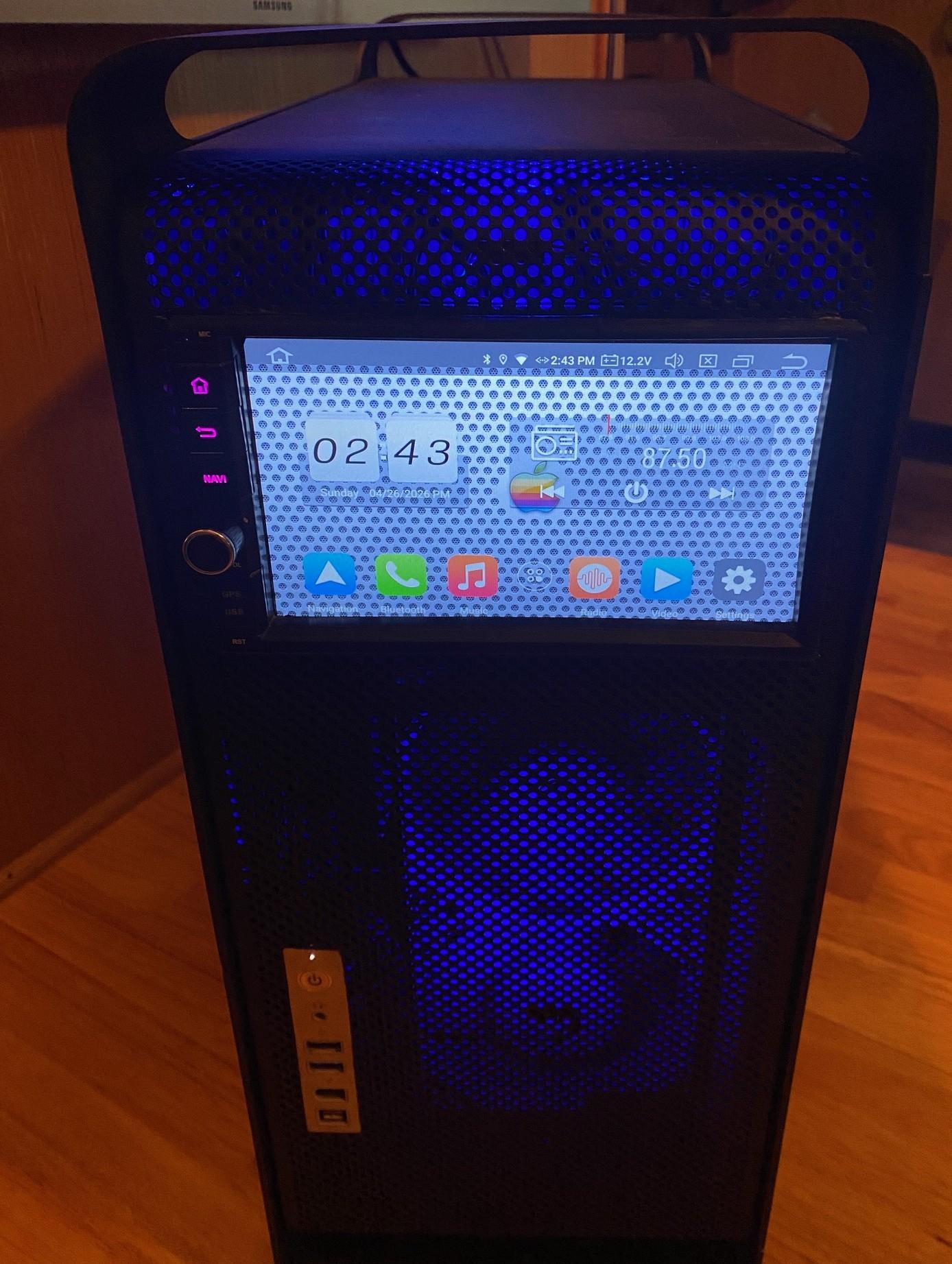 Custom Apple Mac Pro 3, 1 | Built in 7" Android touchscreen receiver | LEDs