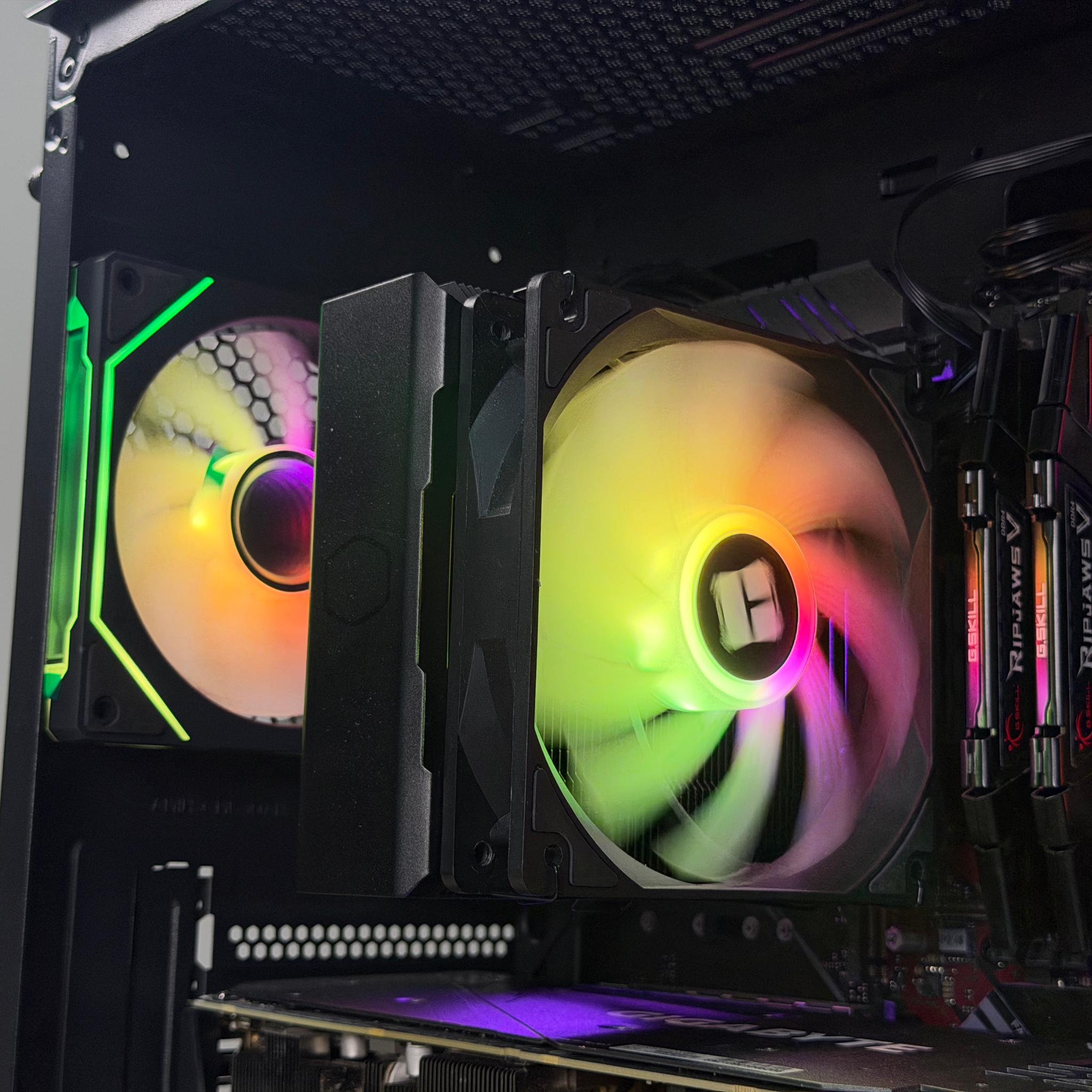 🖤♠️ 1440p Black Gaming PC ♠️🖤 RTX 3070 | Ryzen 5 5500 | 16gb RAM | 500gb NVME SSD | Wifi + BT