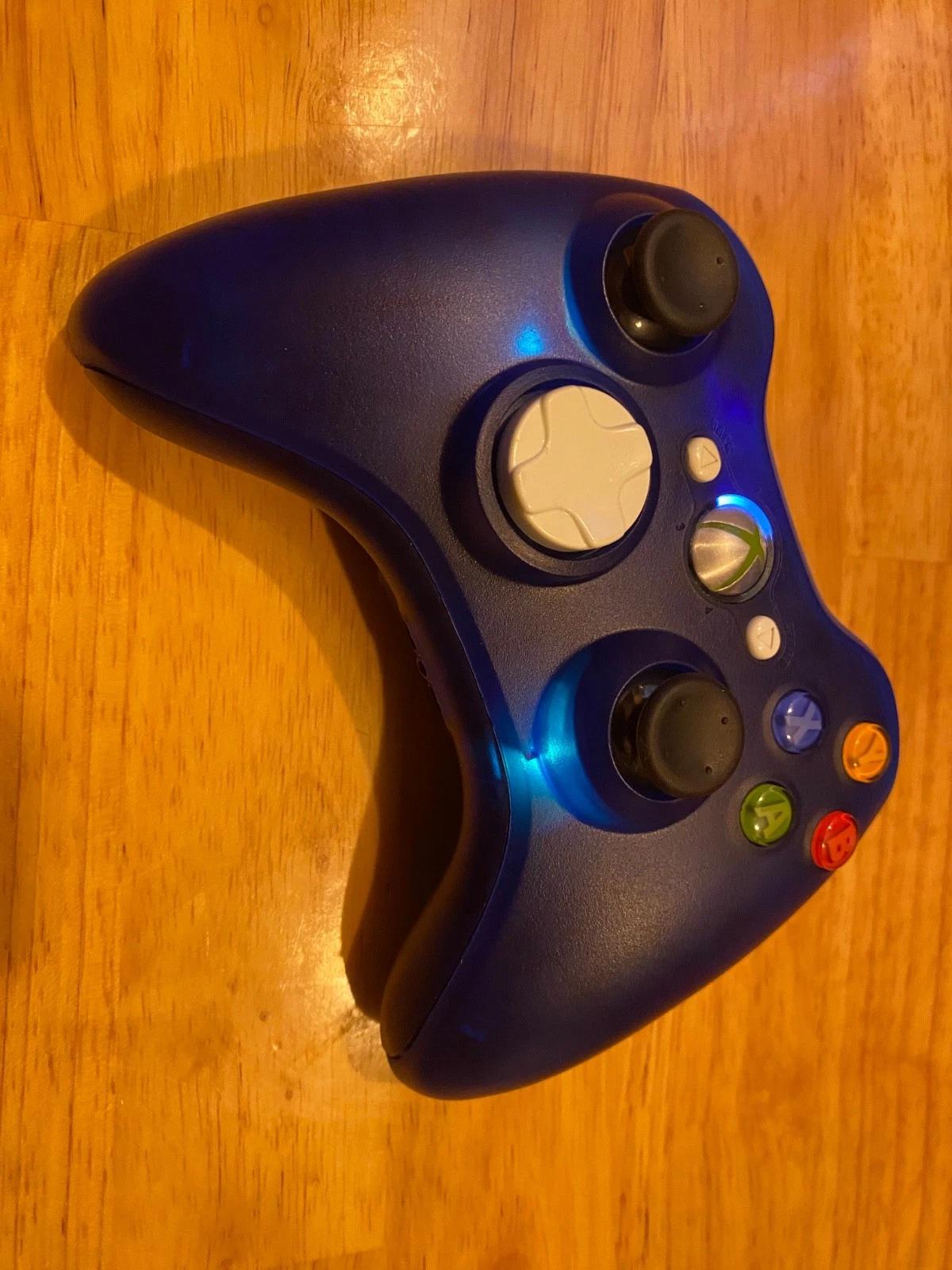 Custom Xbox 360 wireless controller | Hall effect | LEDs | BLUE | RESTORED