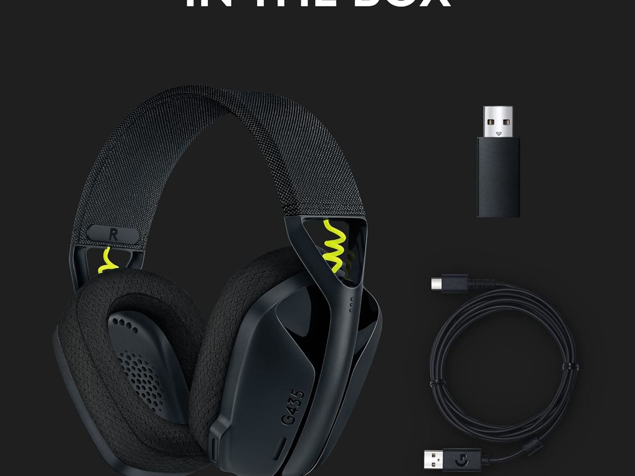 Logitech G435 LIGHTSPEED Wireless Bluetooth Gaming Headset - Black/Yellow - New