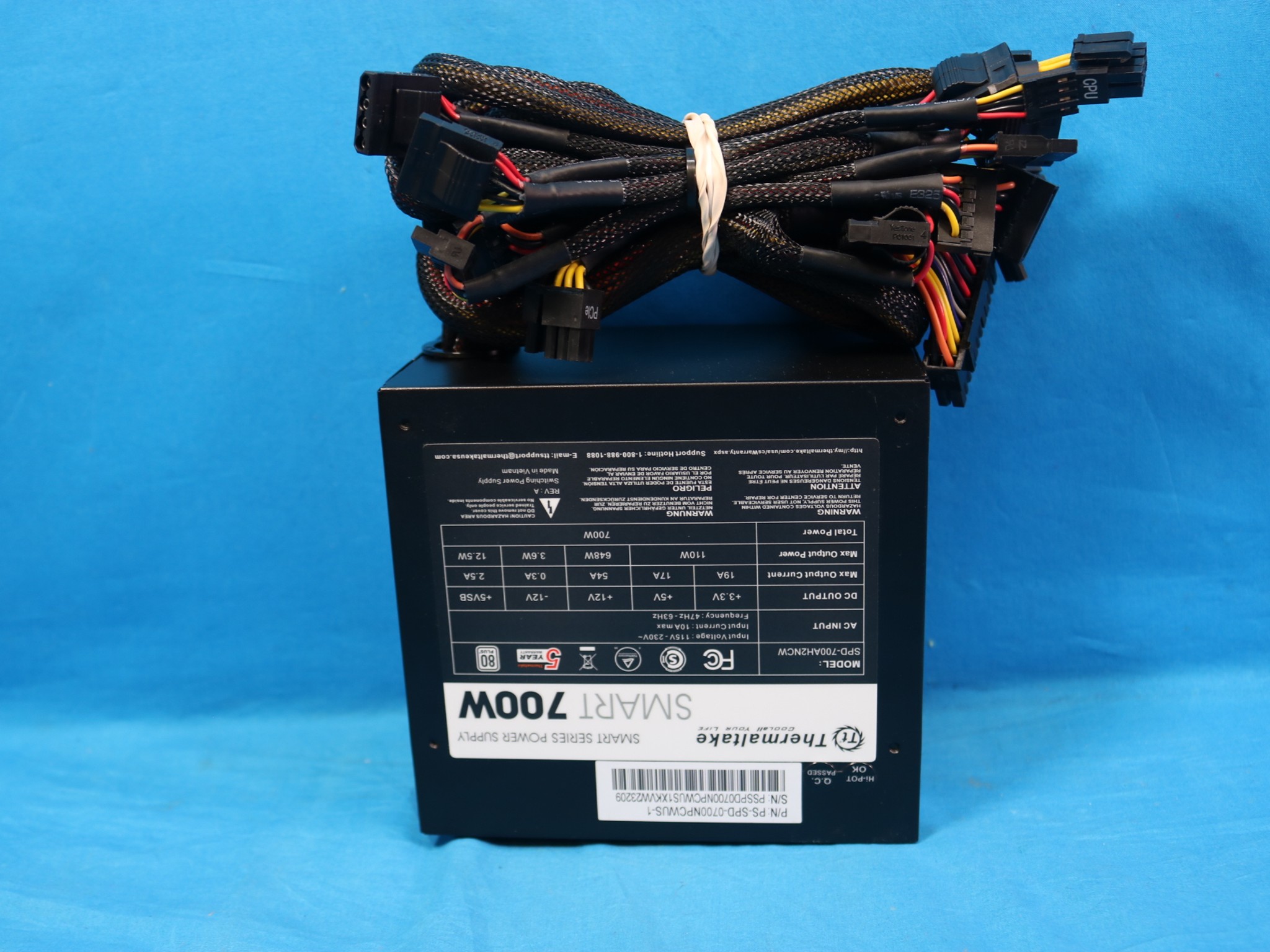 Thermaltake Smart 700W 80 PLUS Certified ATX Desktop Power Supply - 4136115951