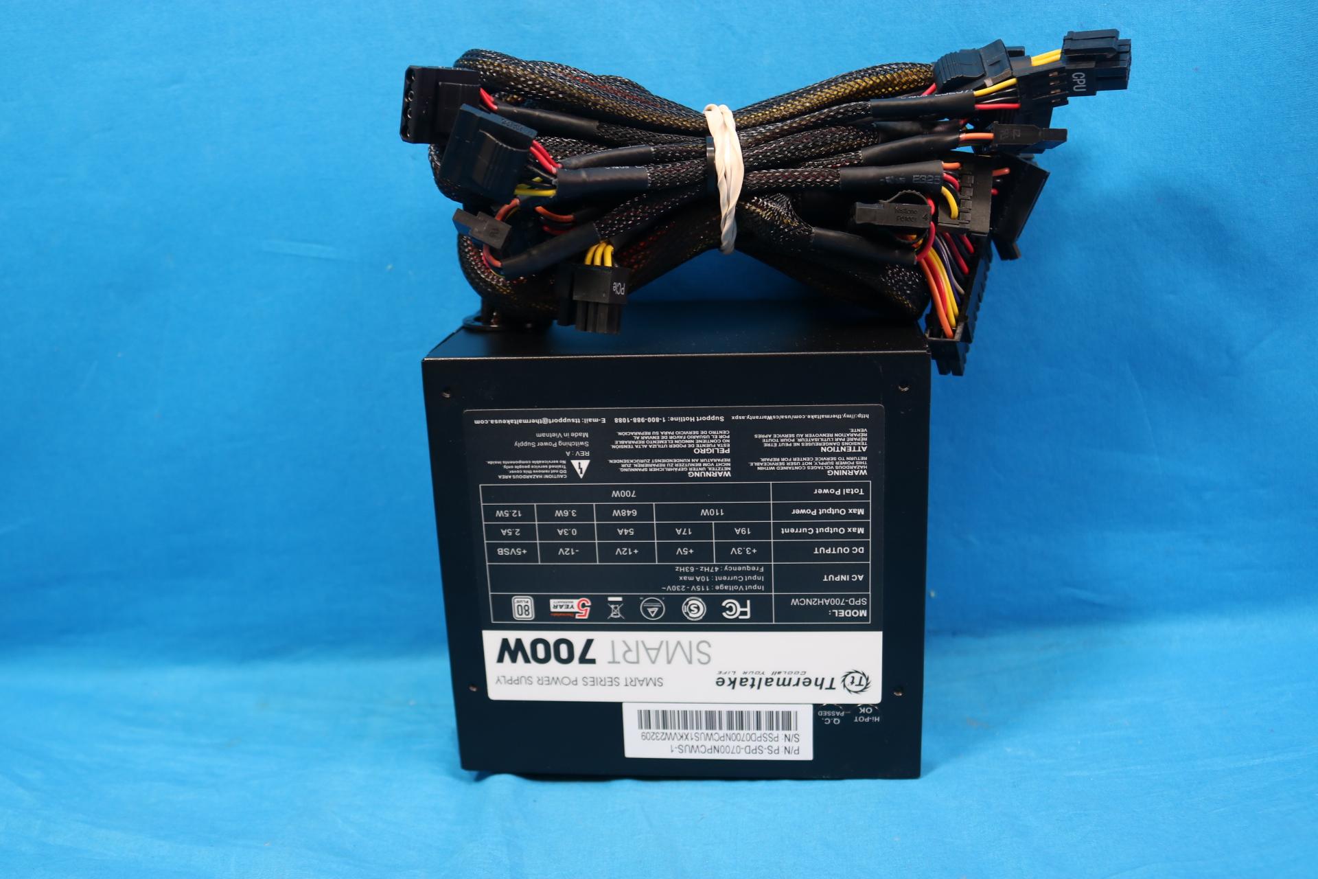 Thermaltake Smart 700W 80 PLUS Certified ATX Desktop Power Supply - 4136115951