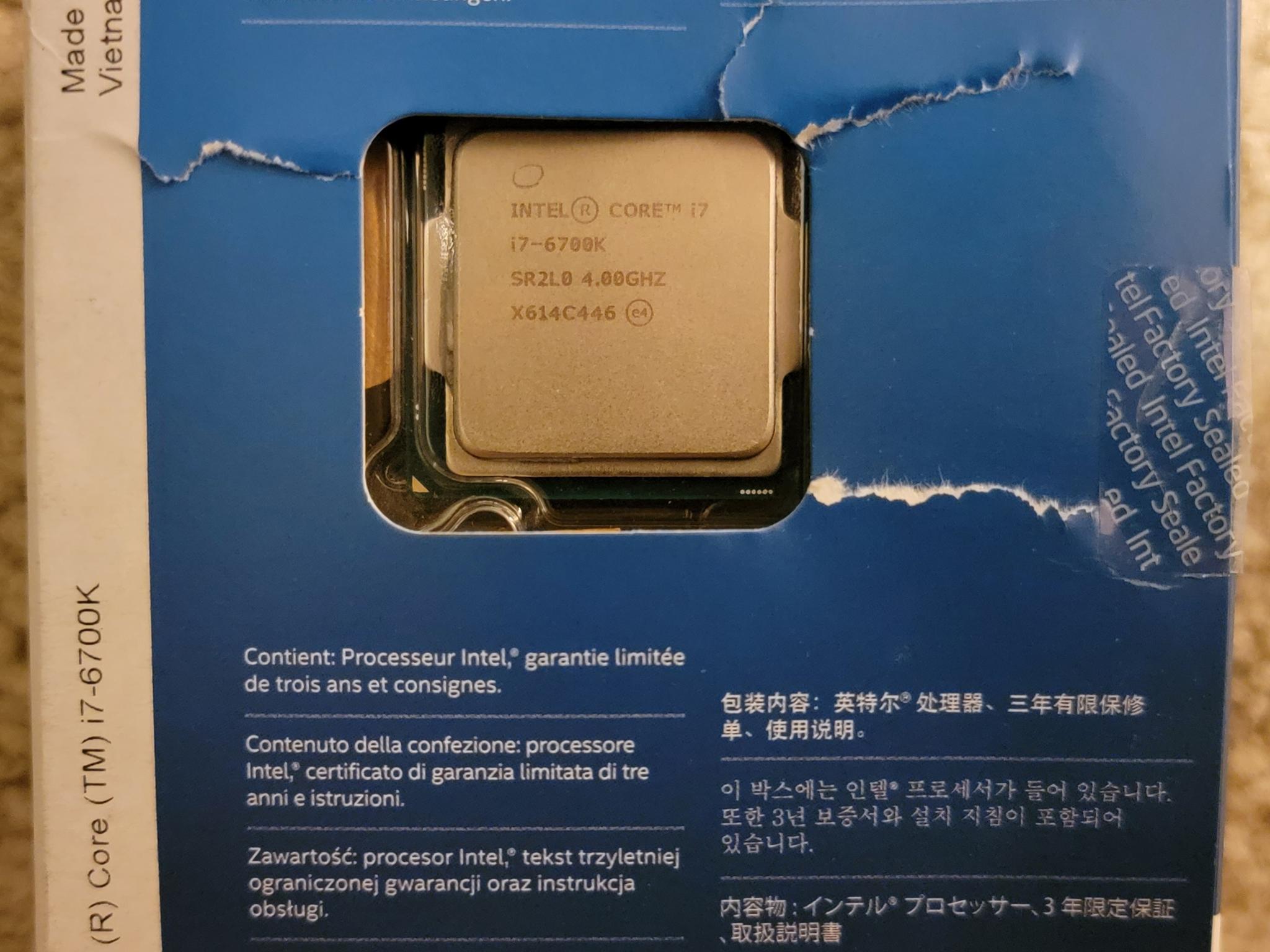 Intel Core i7-6700K LGA 1151 Quad-Core Processor With Original Box