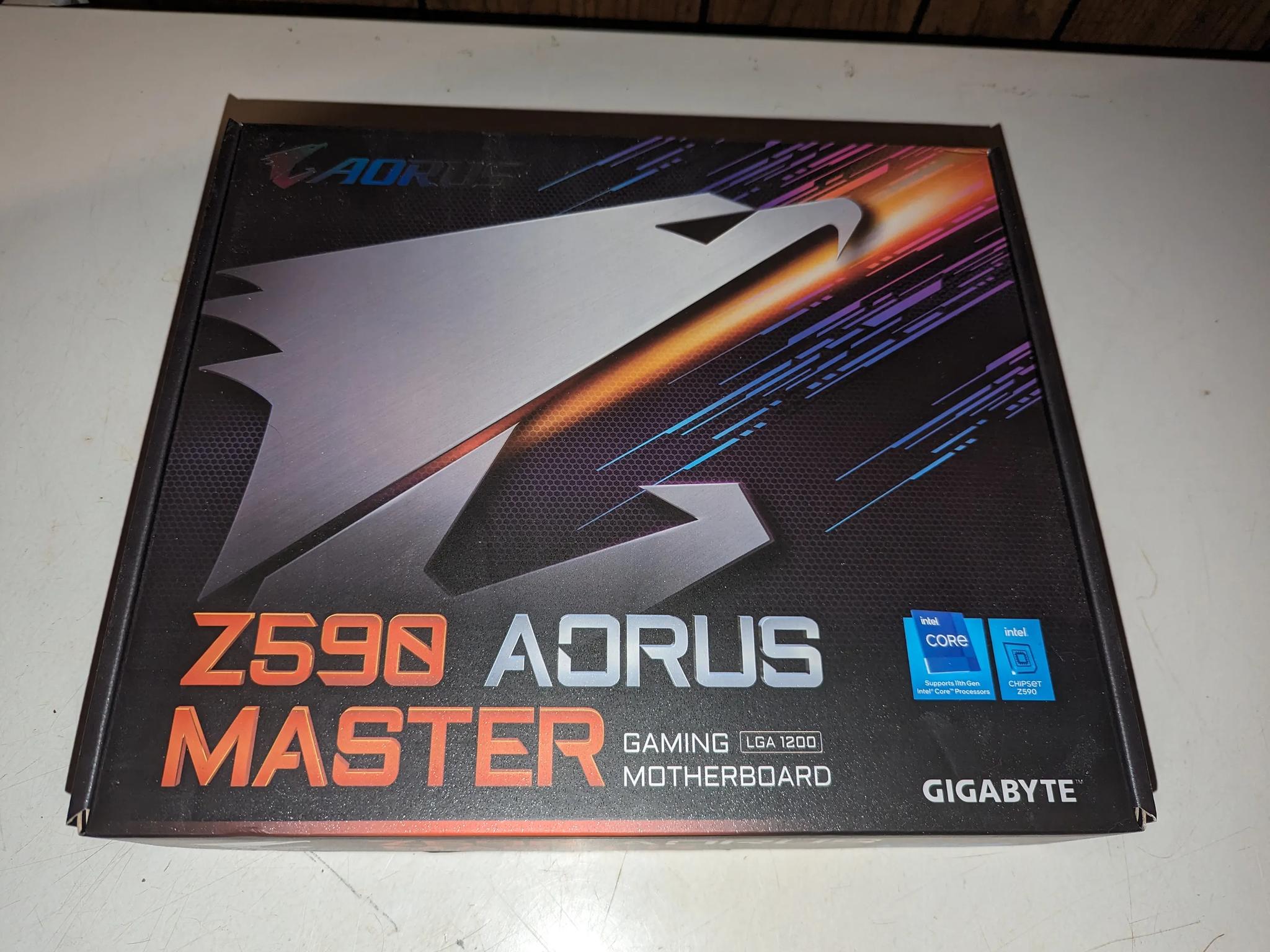 Gigabyte Z590 Aorus Master LGA 1200 Intel ATX Motherboard w/ Triple M.2 Slots, 10GbE LAN, Wi-Fi 6E