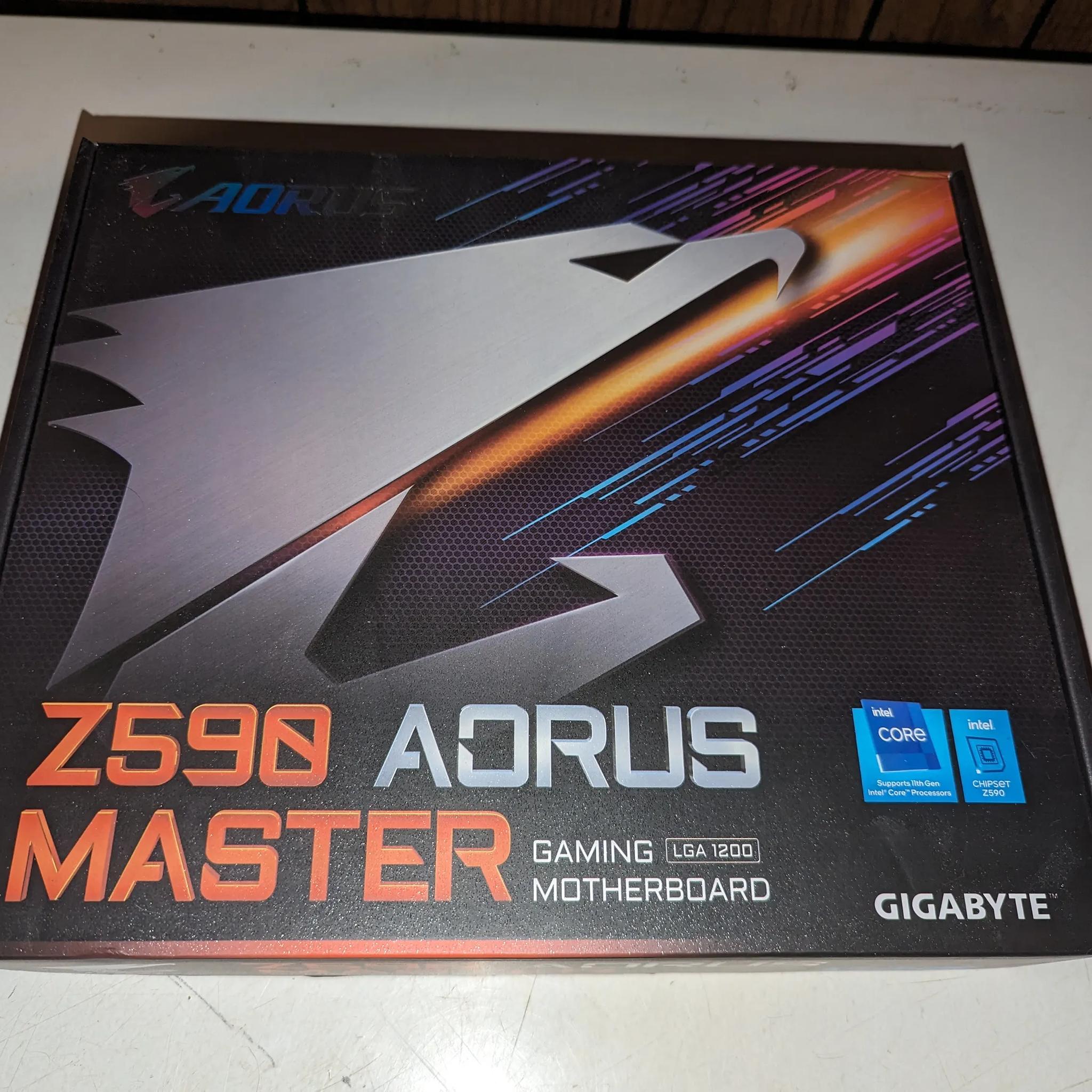 Gigabyte Z590 Aorus Master LGA 1200 Intel ATX Motherboard w/ Triple M.2 Slots, 10GbE LAN, Wi-Fi 6E