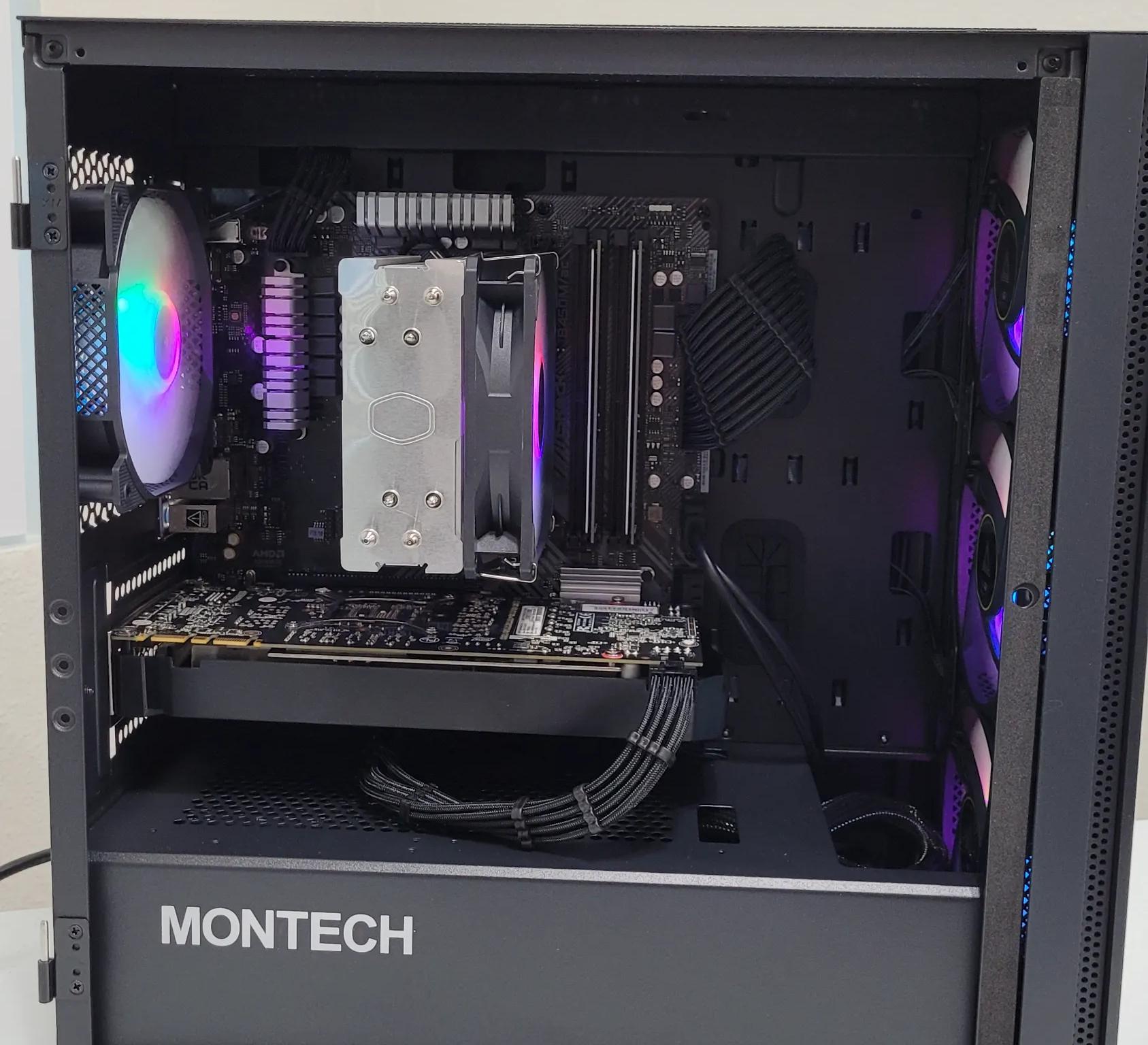 Black Gaming PC (Ryzen 5 2600X + GTX 1070 Ti + 1TB SSD + 16GB RAM + Wifi)