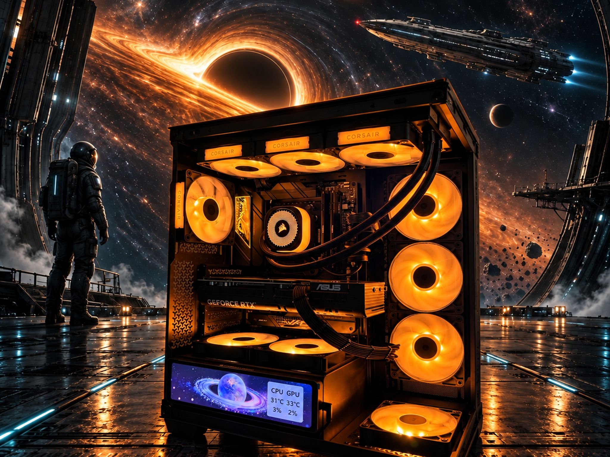 "Event Horizon" Ryzen 7 7800X3D, RTX 5070 Ti 16GB, 32GB DDR5-6000, 2TB Gen4 NVMe, 11.3" LCD Display