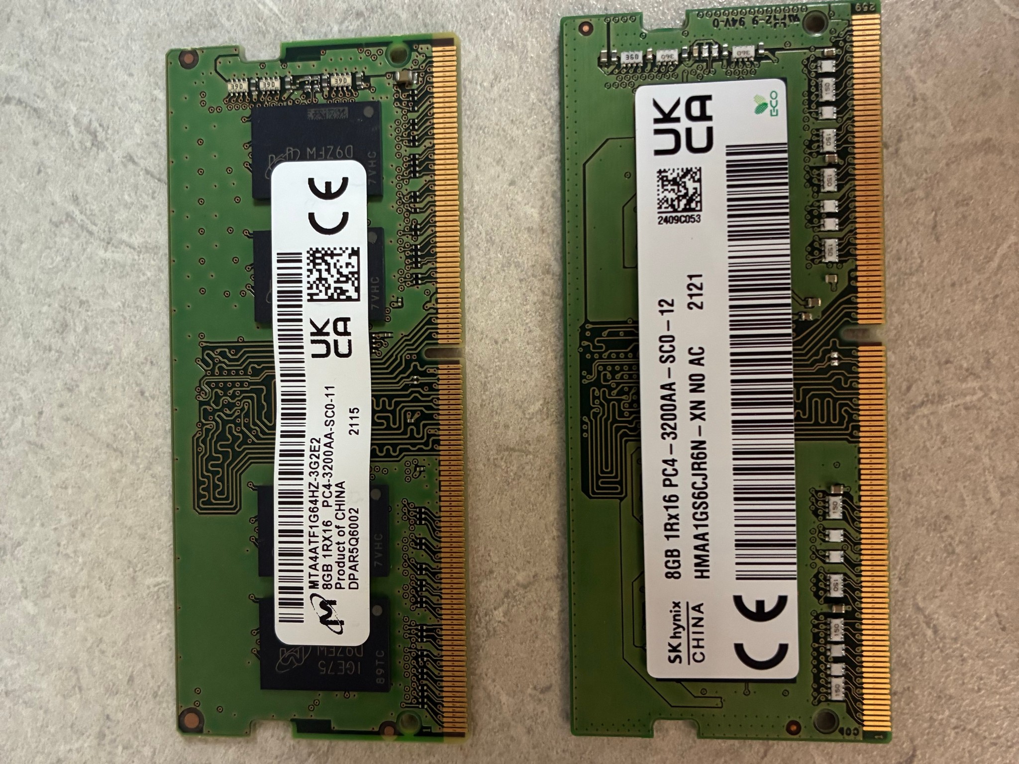 2x8GB Mixed RAM, 3200MHz SODIMM