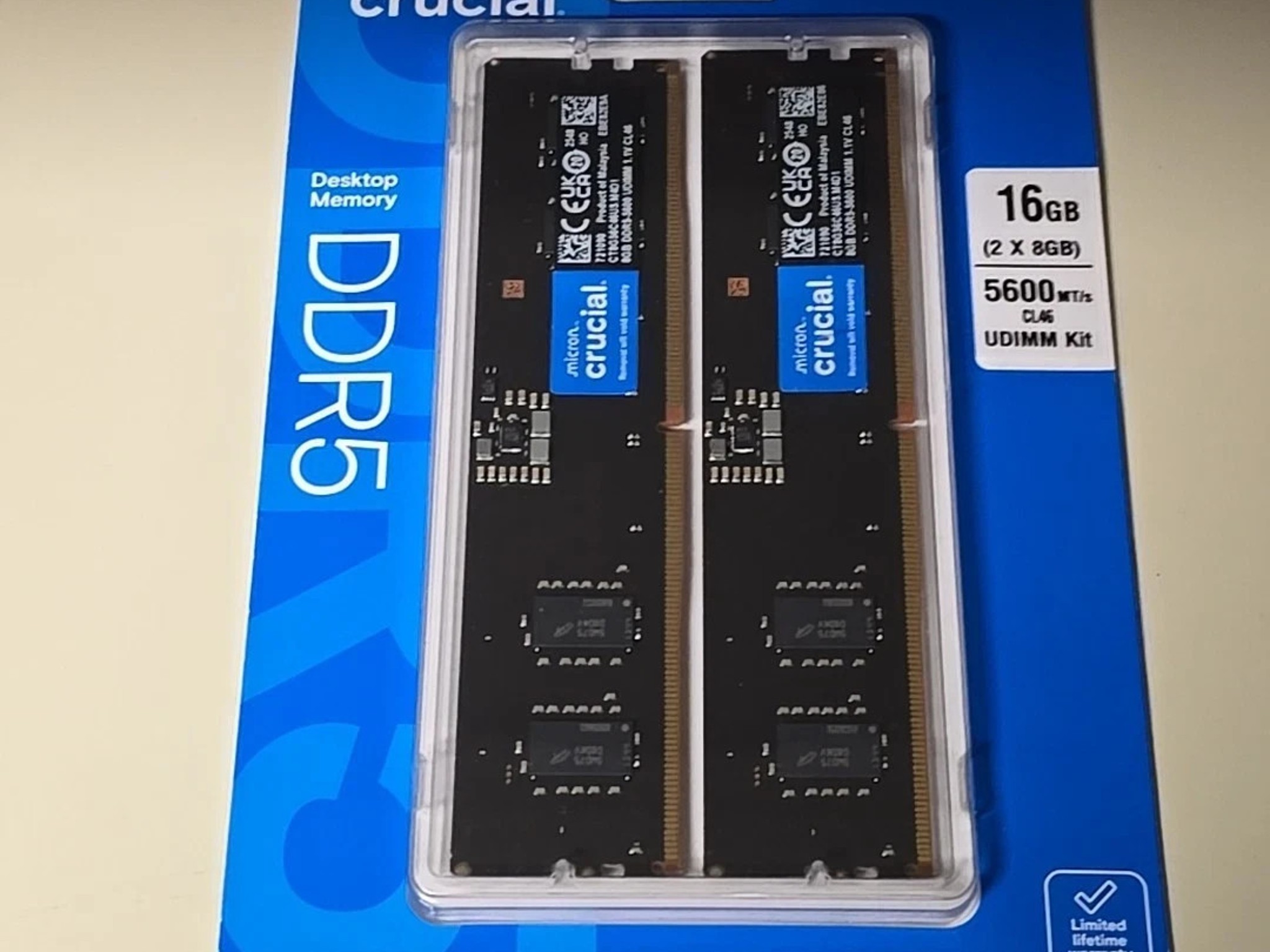 Crucial 16GB DDR5 RAM Kit (2x8GB)