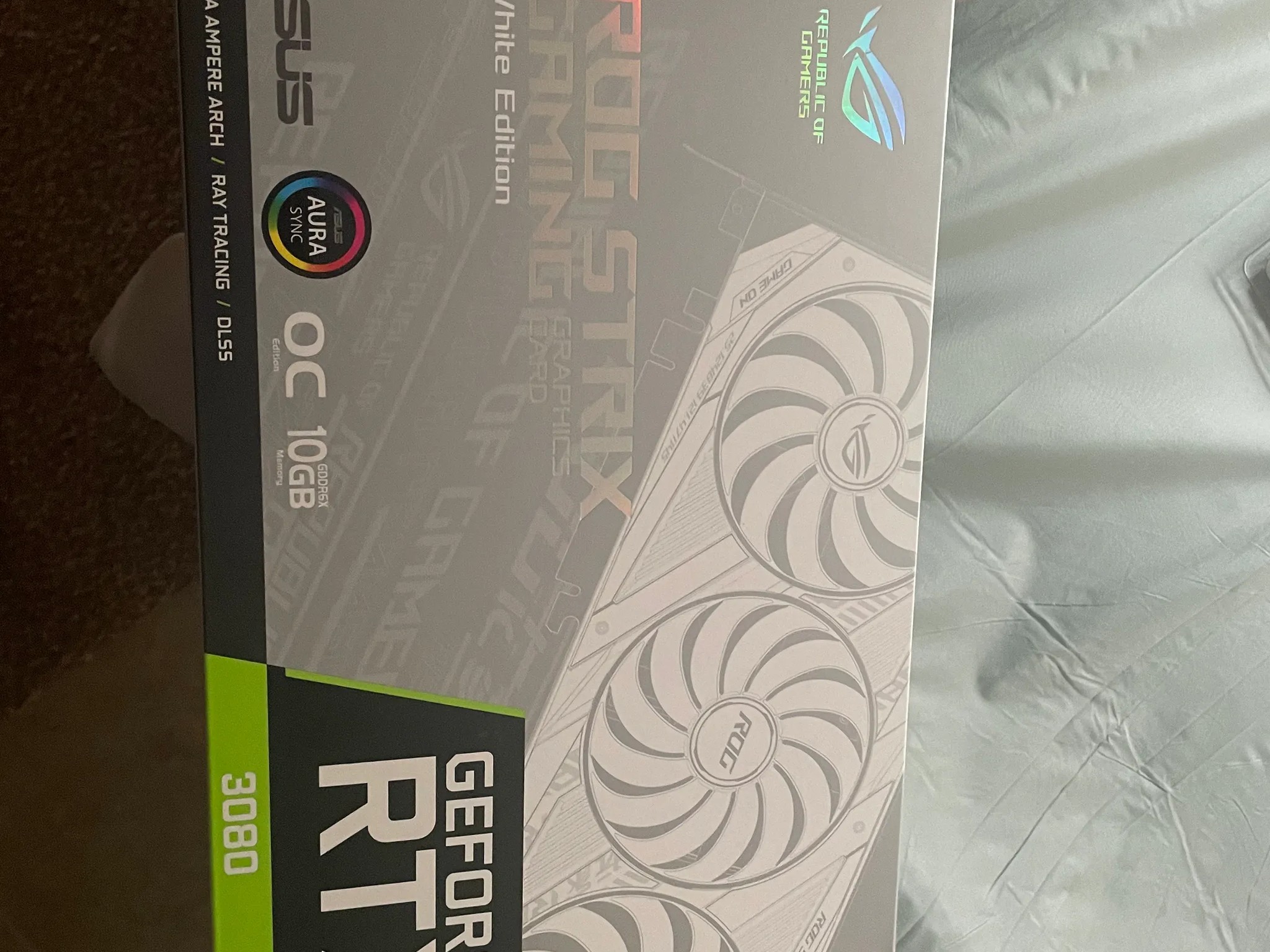 White ASUS ROG Strix 3080 10GB