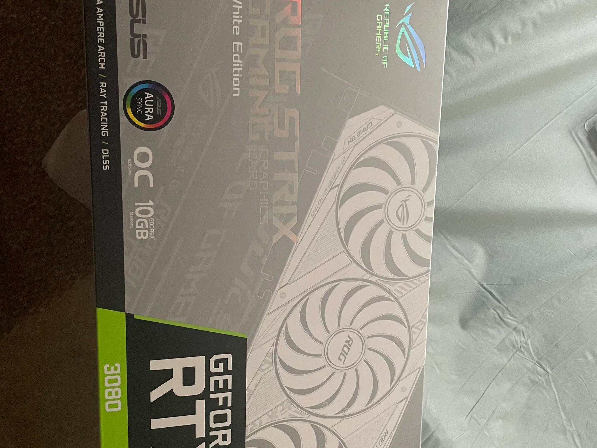 White ASUS ROG Strix 3080 10GB