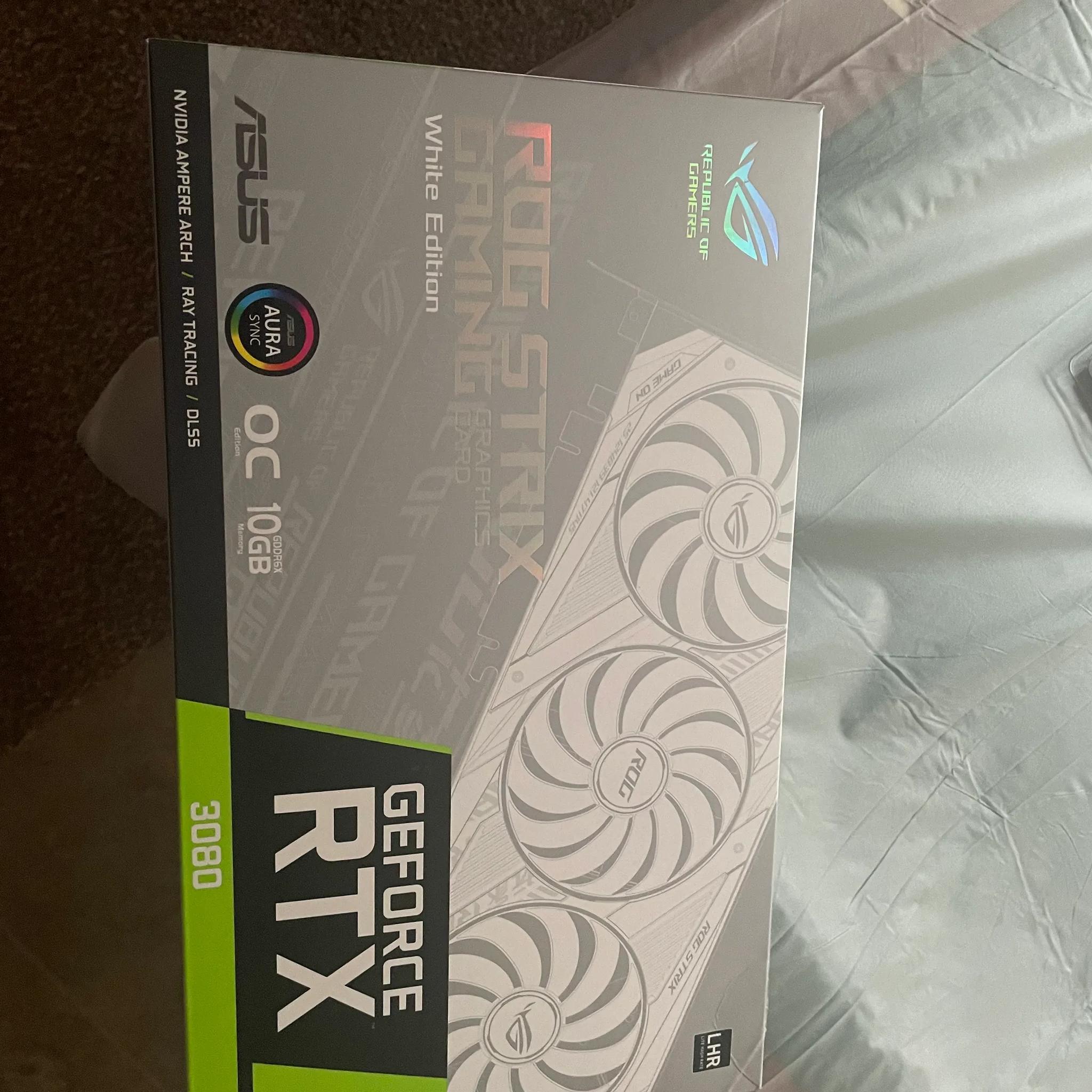 White ASUS ROG Strix 3080 10GB