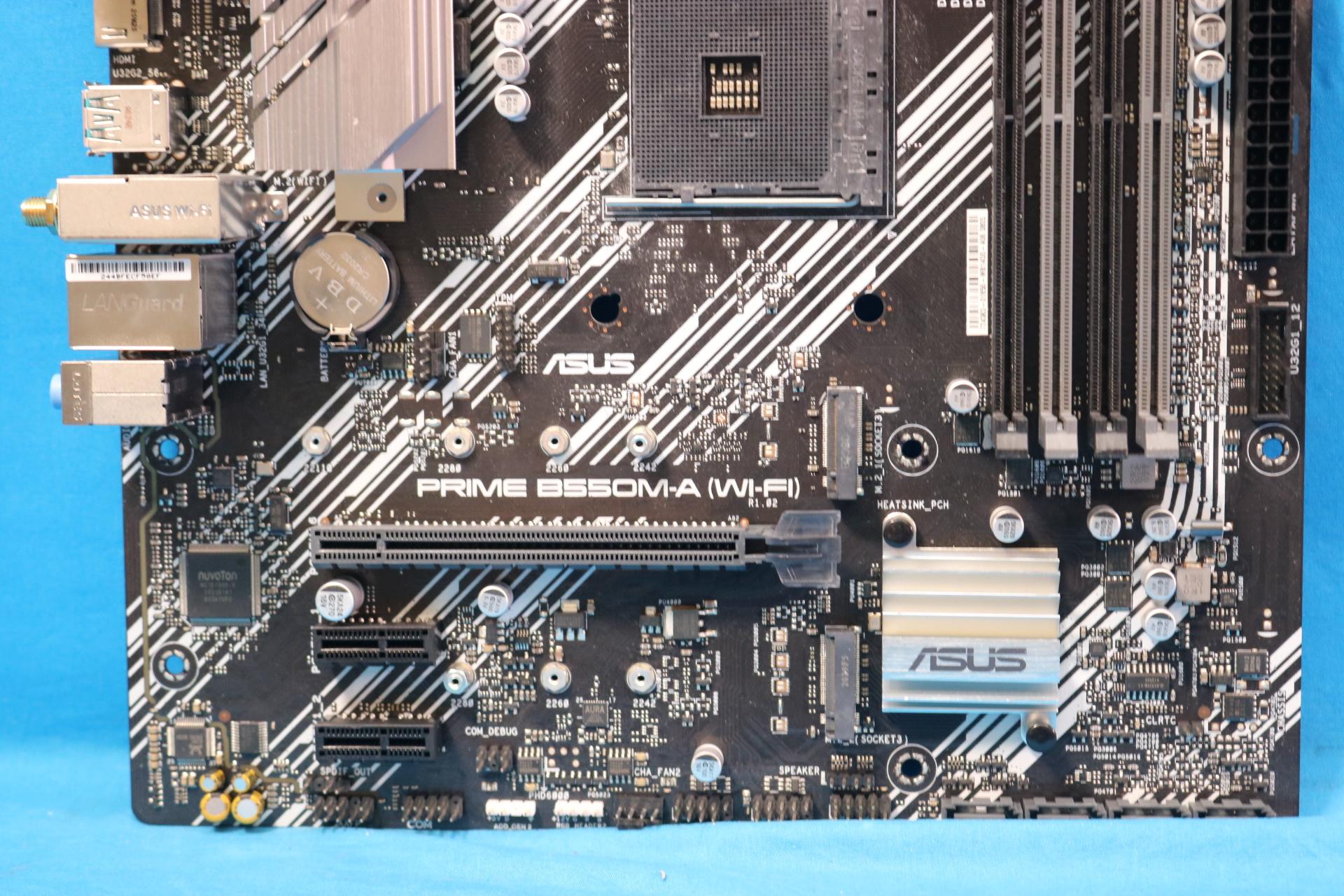ASUS Prime B550M-A (WI-FI) AMD Socket AM4 DDR4 MicroATX Desktop Motherboard No I/O - 4179137028