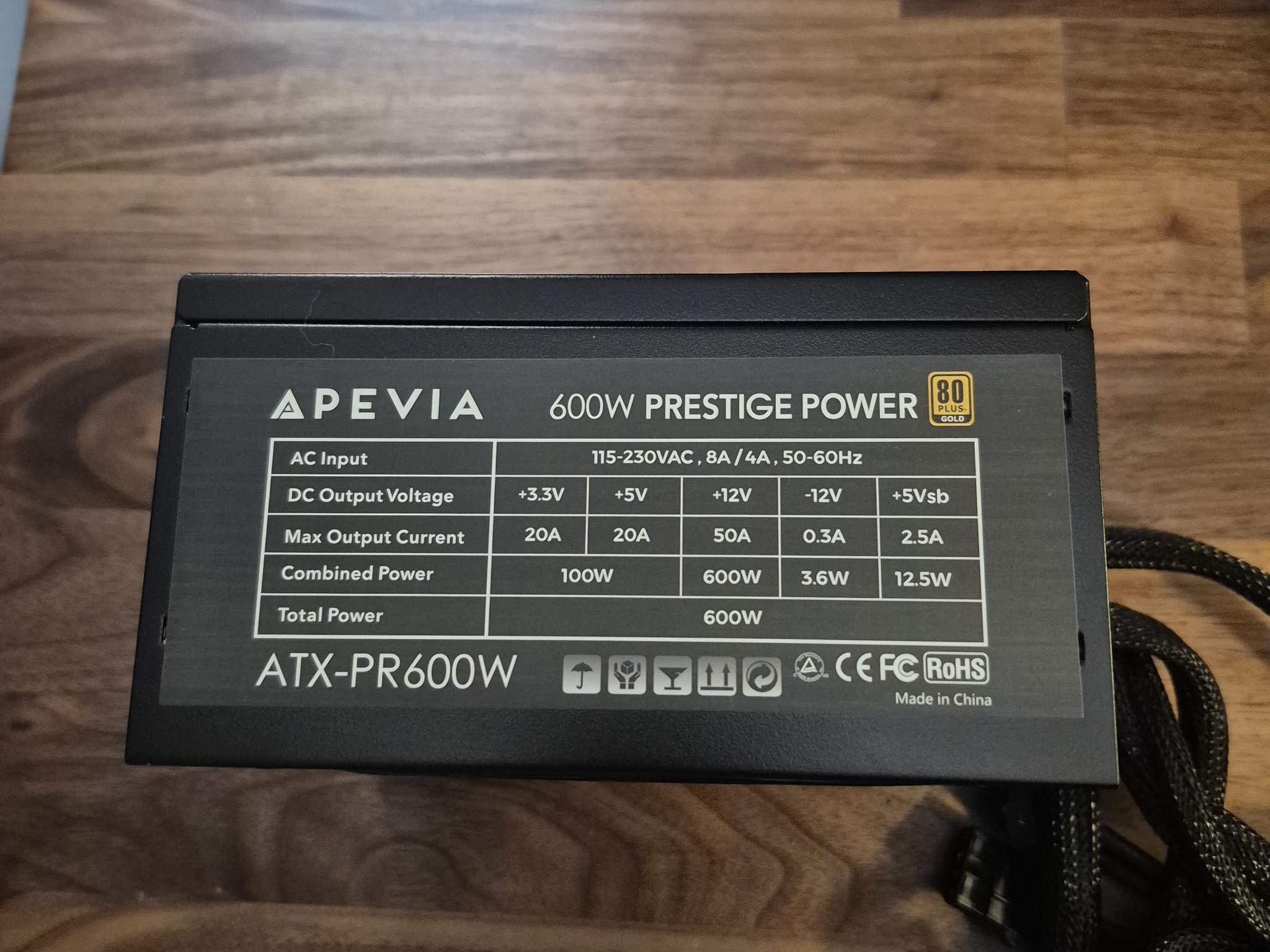 Apevia prestige 600 watt 80+ gold