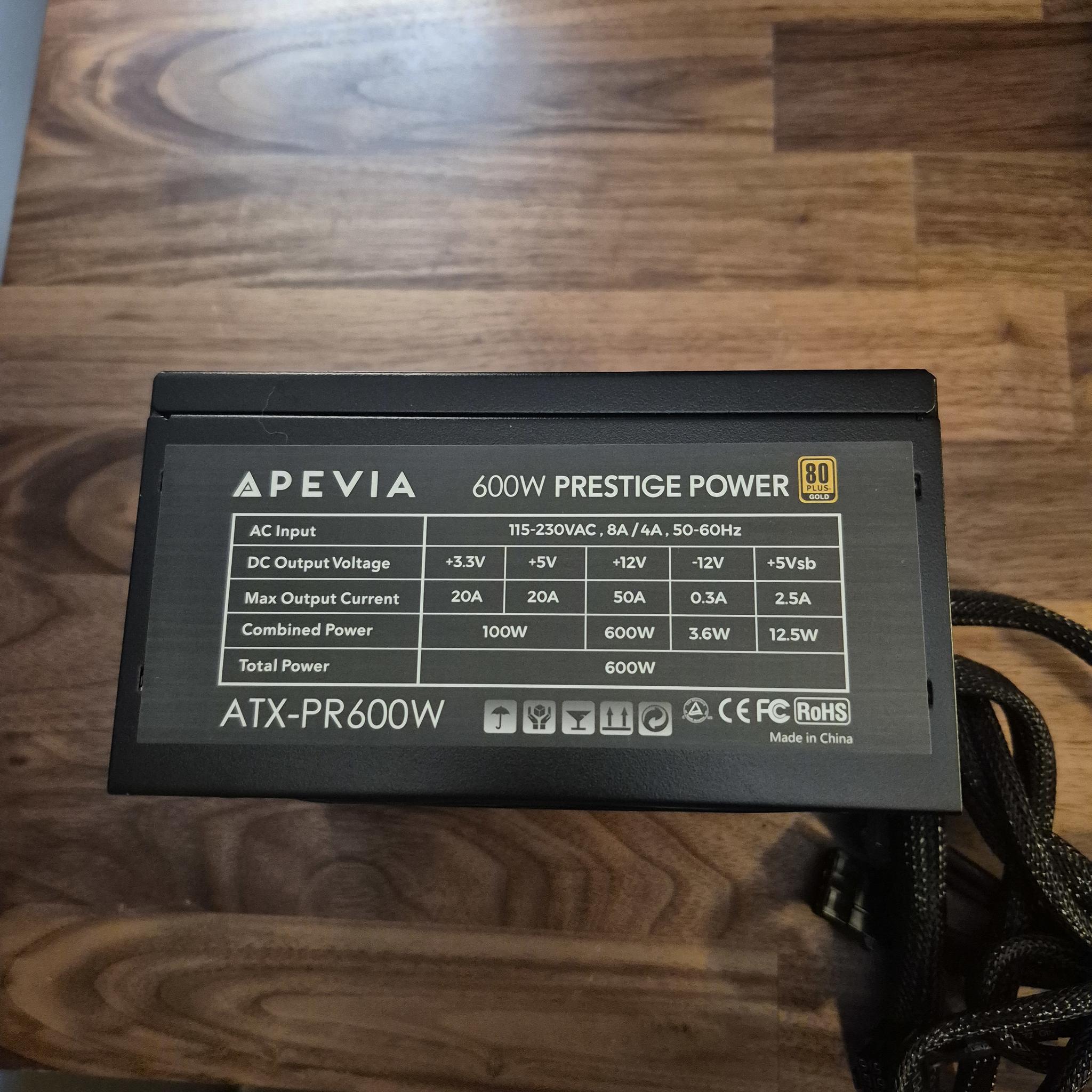 Apevia prestige 600 watt 80+ gold