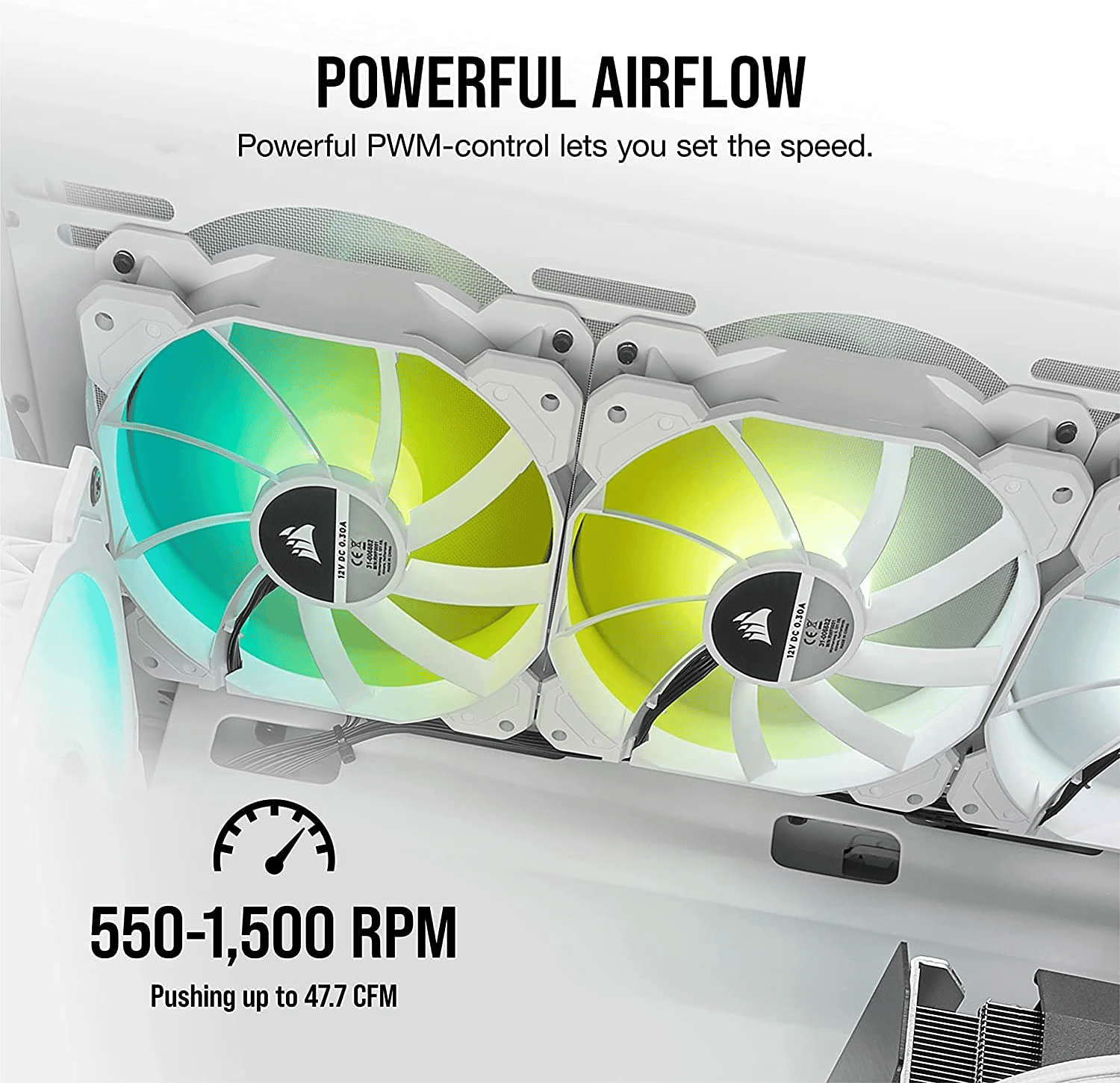 CORSAIR iCUE SP120 RGB Elite Performance 120mm White PWM